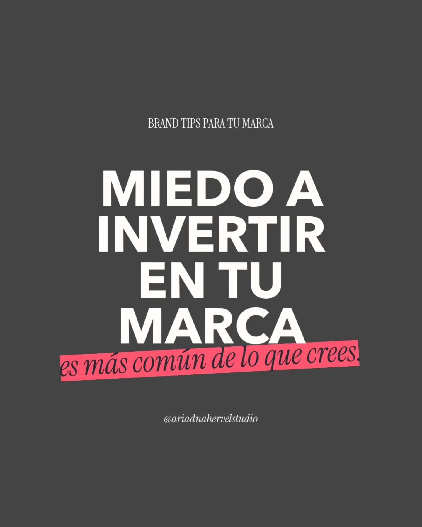 El miedo a invertir en tu marca es m&aacute;s com&uacute;n de lo que crees.

Lo veo en cada primera llamada.

No se trata solo de un logo,
se trata de confianza, claridad y prop&oacute;sito.

Este a&ntilde;o, preg&uacute;ntate:
&iquest;estoy invirtie