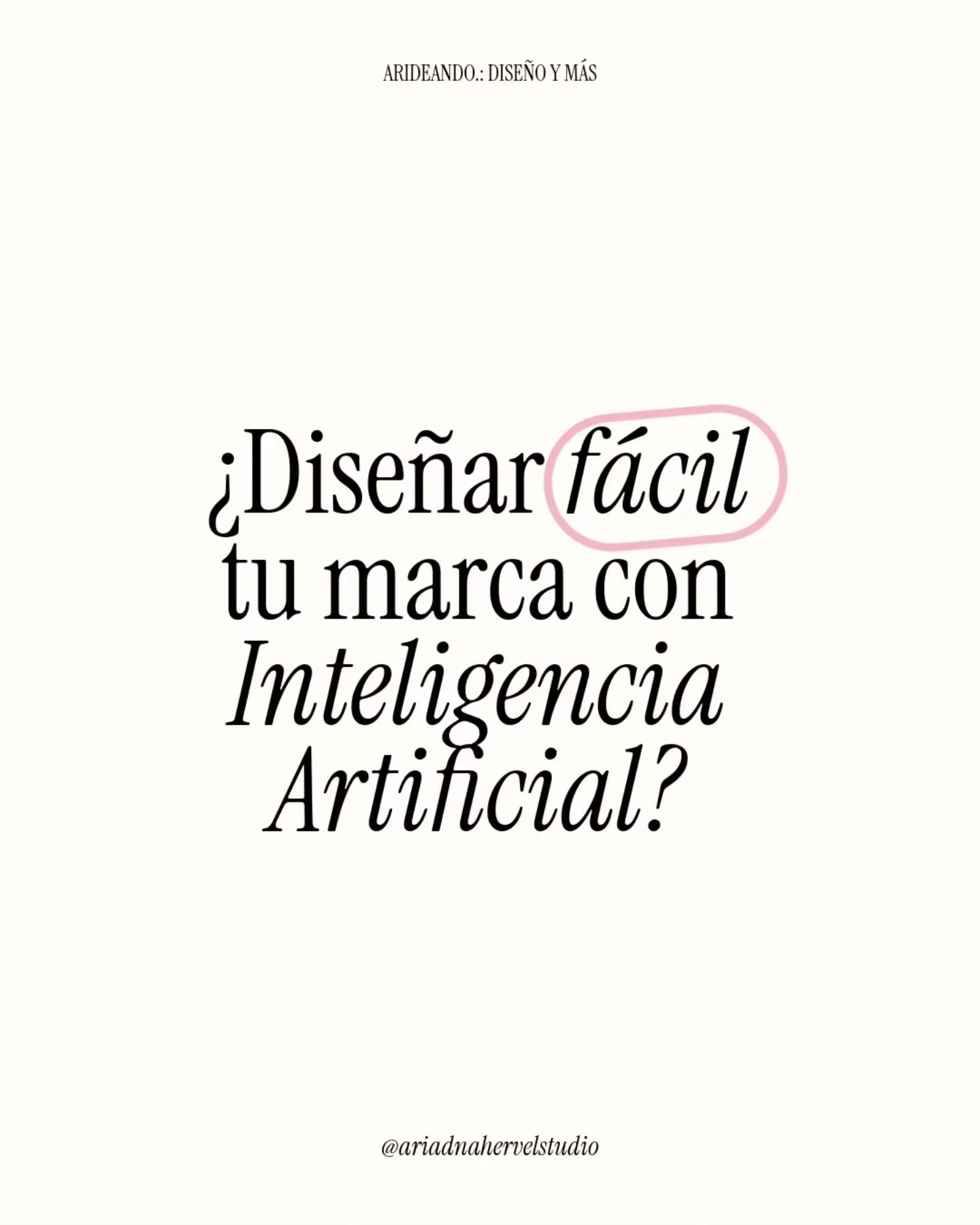 &iquest;La IA puede dise&ntilde;ar una marca?

Dise&ntilde;ar un logo bonito, s&iacute;
Dise&ntilde;ar una marca con estrategia humana, no!&hellip; 

pero la IA puede ayudarte a investigar, generar ideas y acelerar procesos.

Lo que no puede hacer es