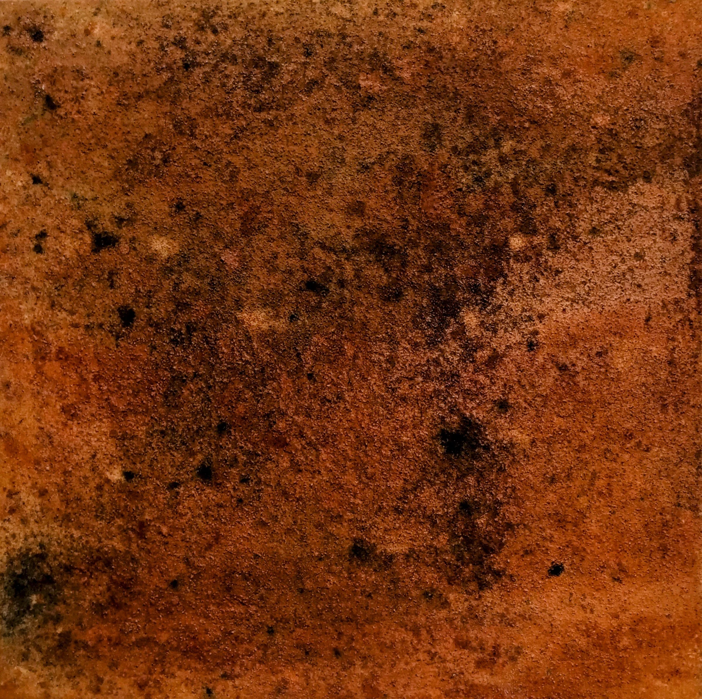 Wood/metal paint/coffee/rock salt: 26"x26"