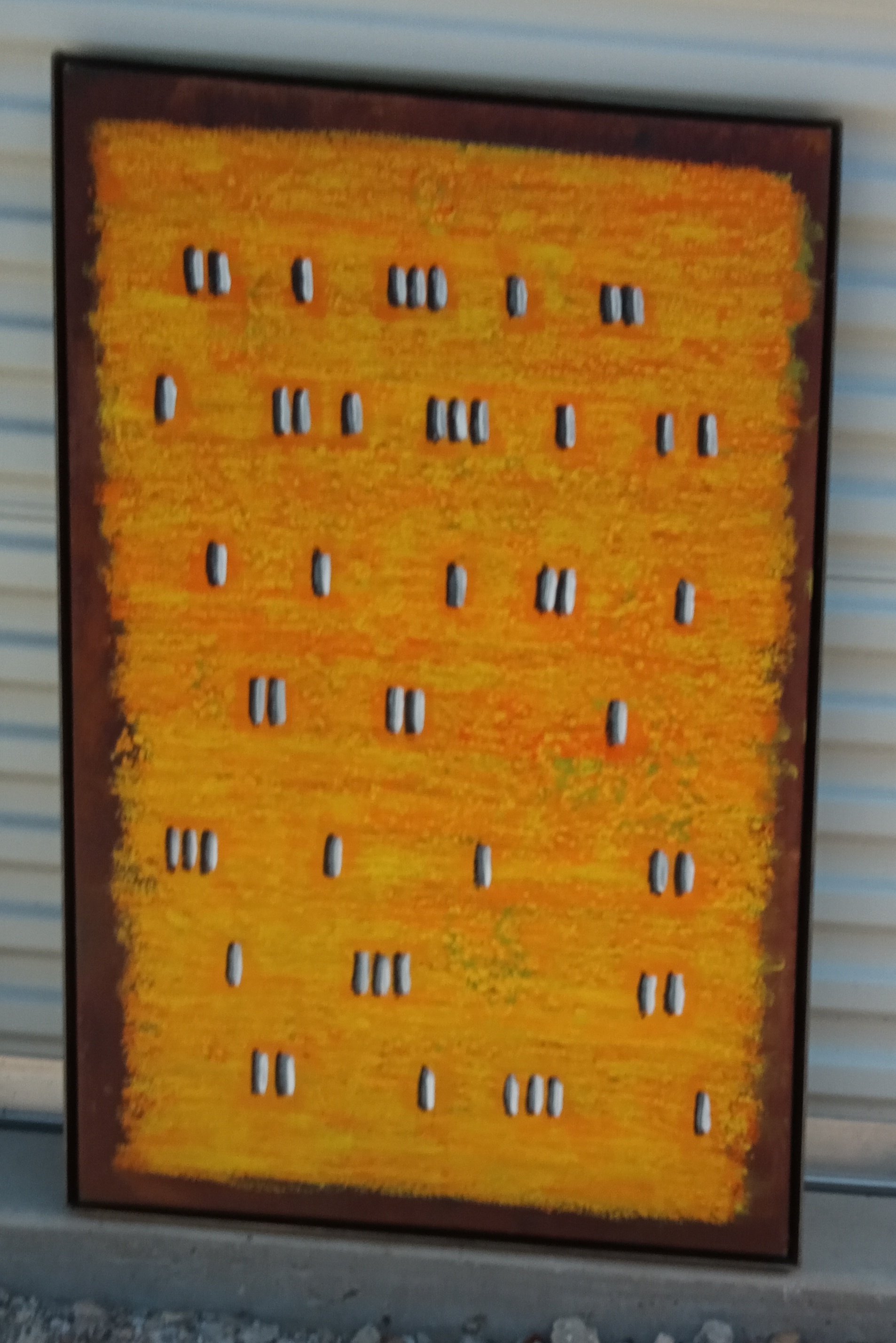 Canvas/oil stick/oil paint/metal frame: 25"x37"