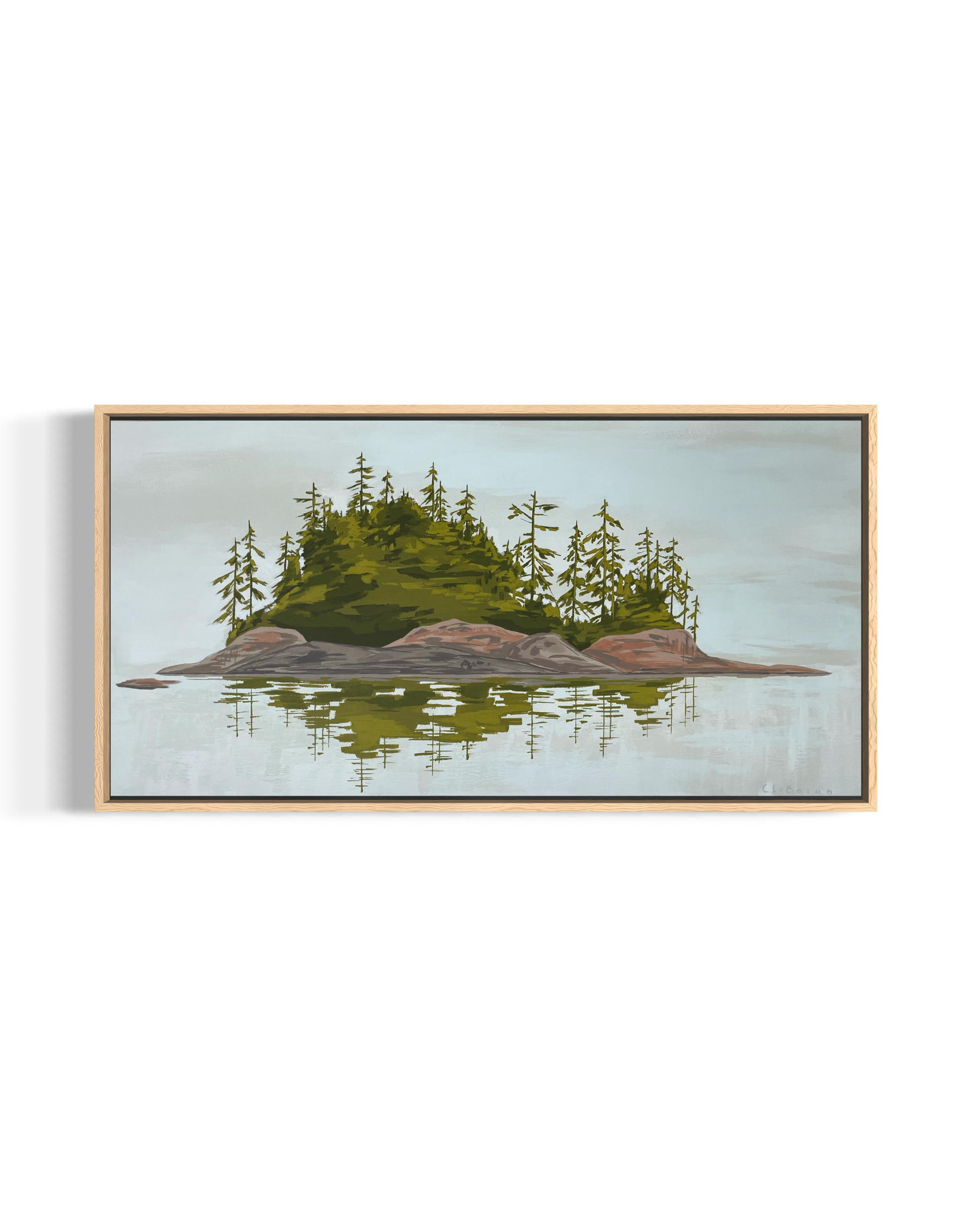 On the Pacific 12" x 24" Framed