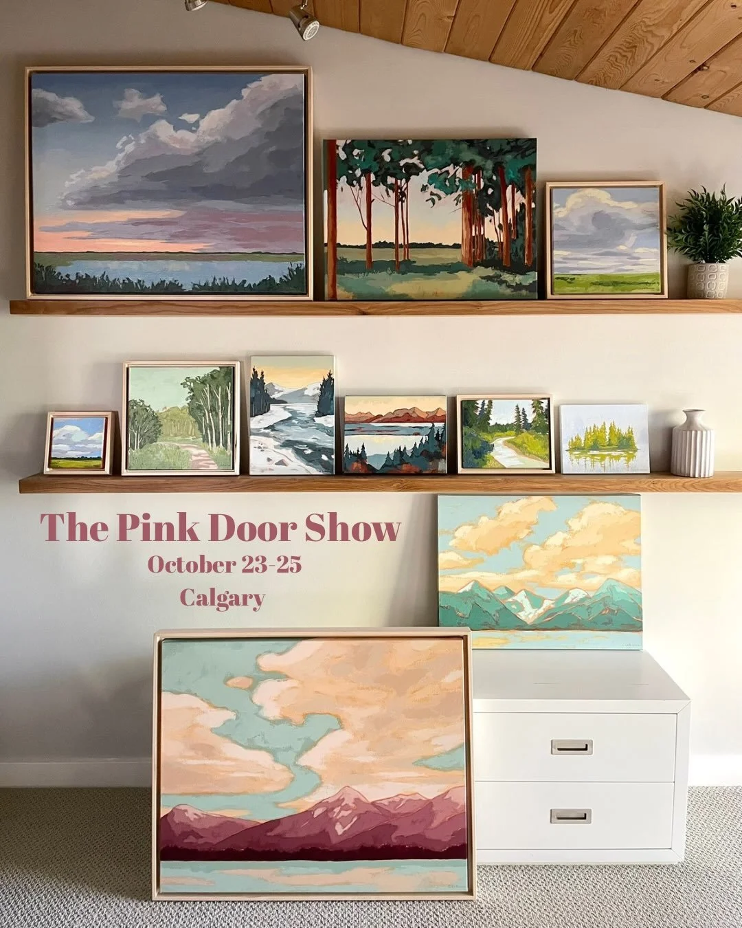 So excited for the Pink Door Show next weekend!!!

With over 400 pieces of artwork hung floor to ceiling in the historic Crescent Heights home, it is easily my favorite event of the season.

Have a flip through to preview the eleven works I am bringi