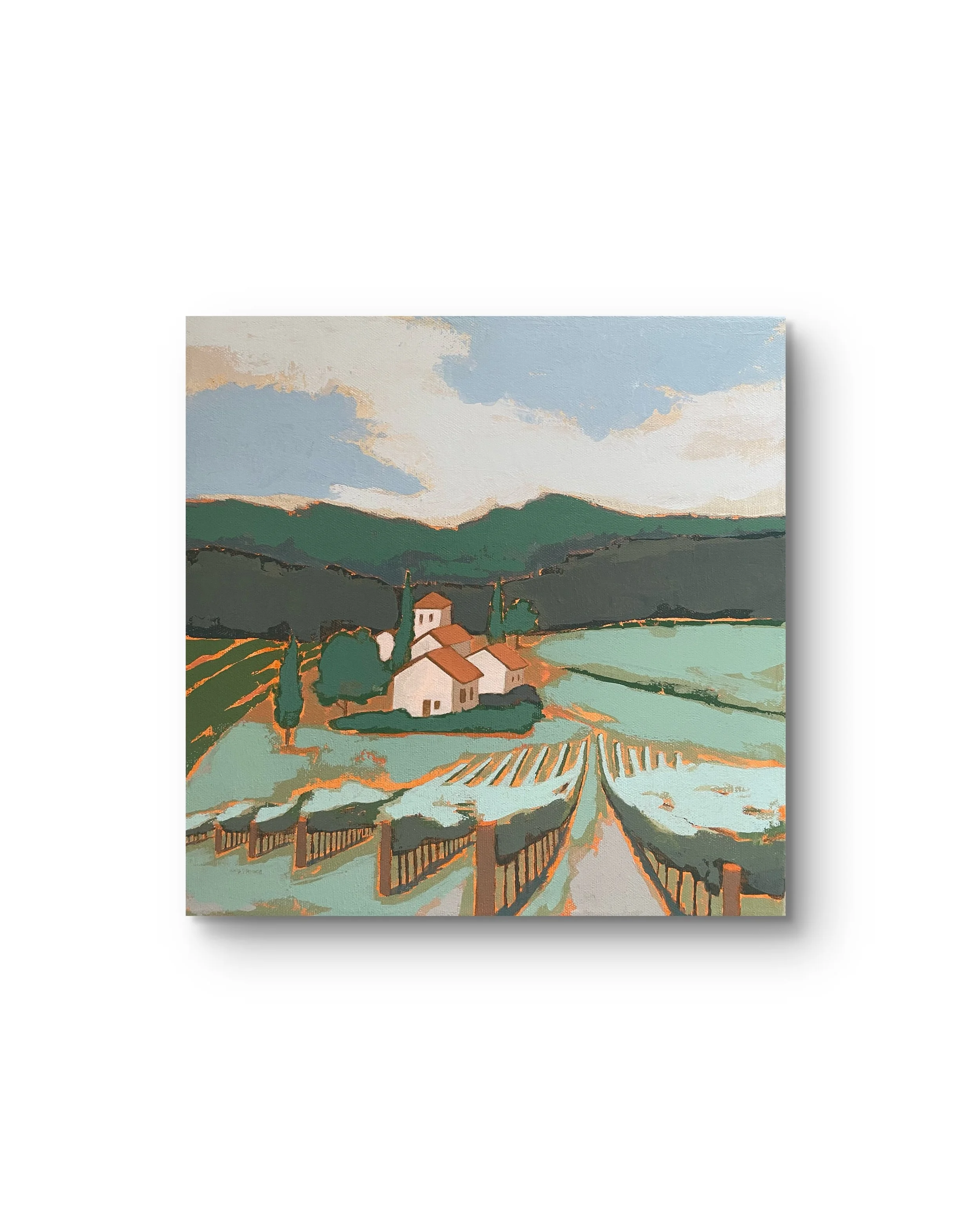 Slowing Time in Tuscany Study 12" x 12"