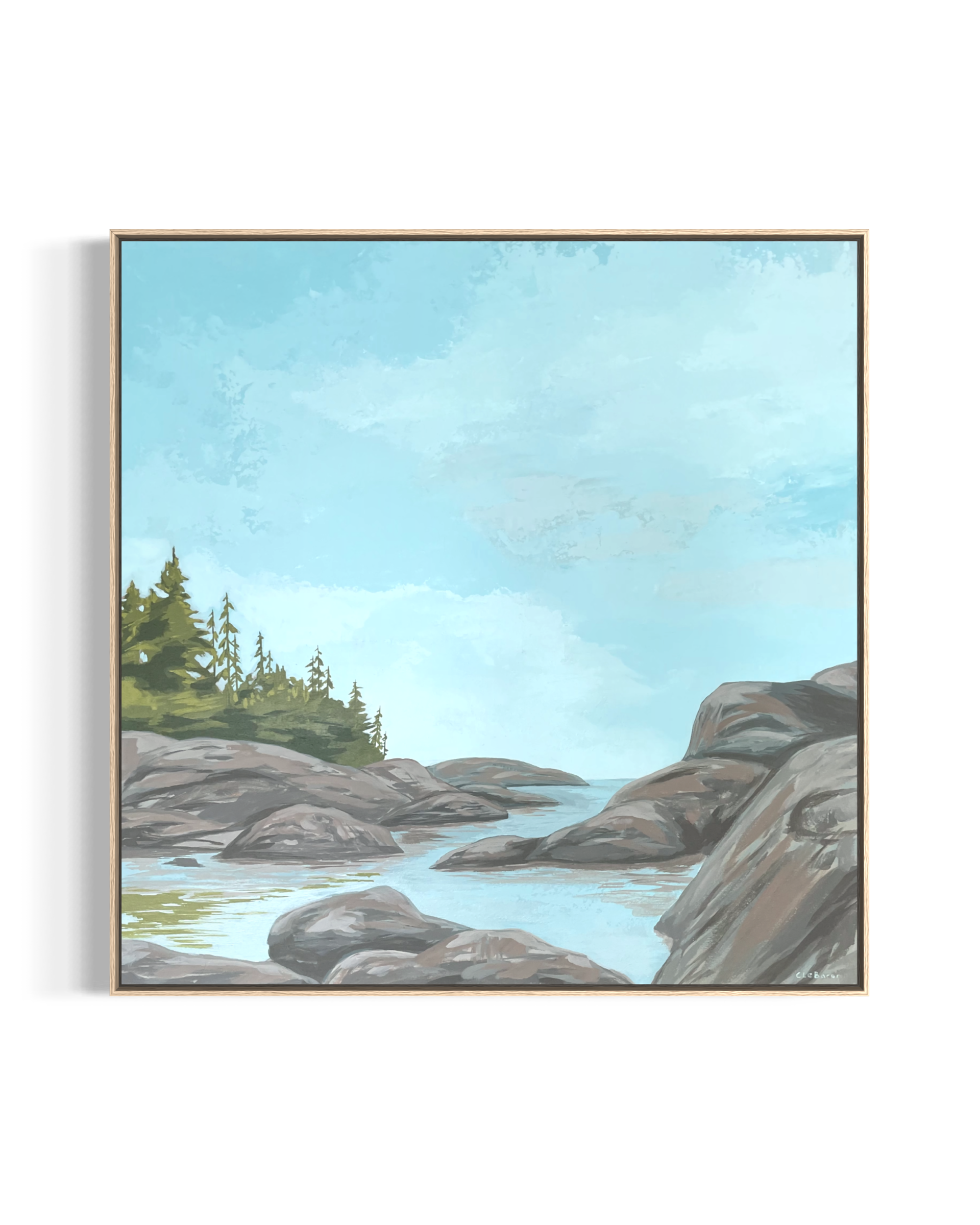 Low Tide 24" x 24" Framed