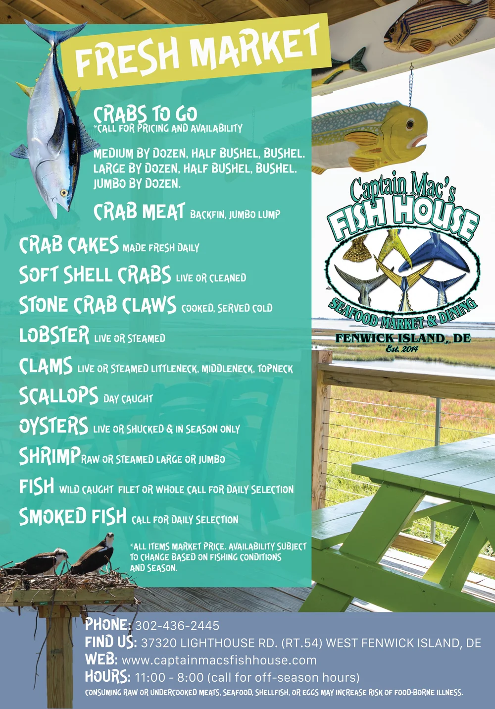 Menu — Captain Mac's Fishhouse