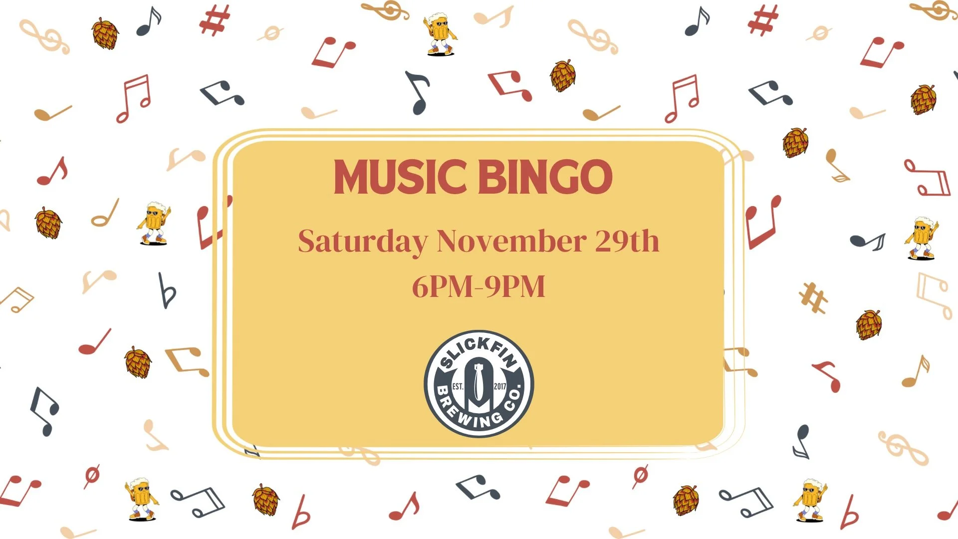 Music Bingo @ Slickfin Brewing Company