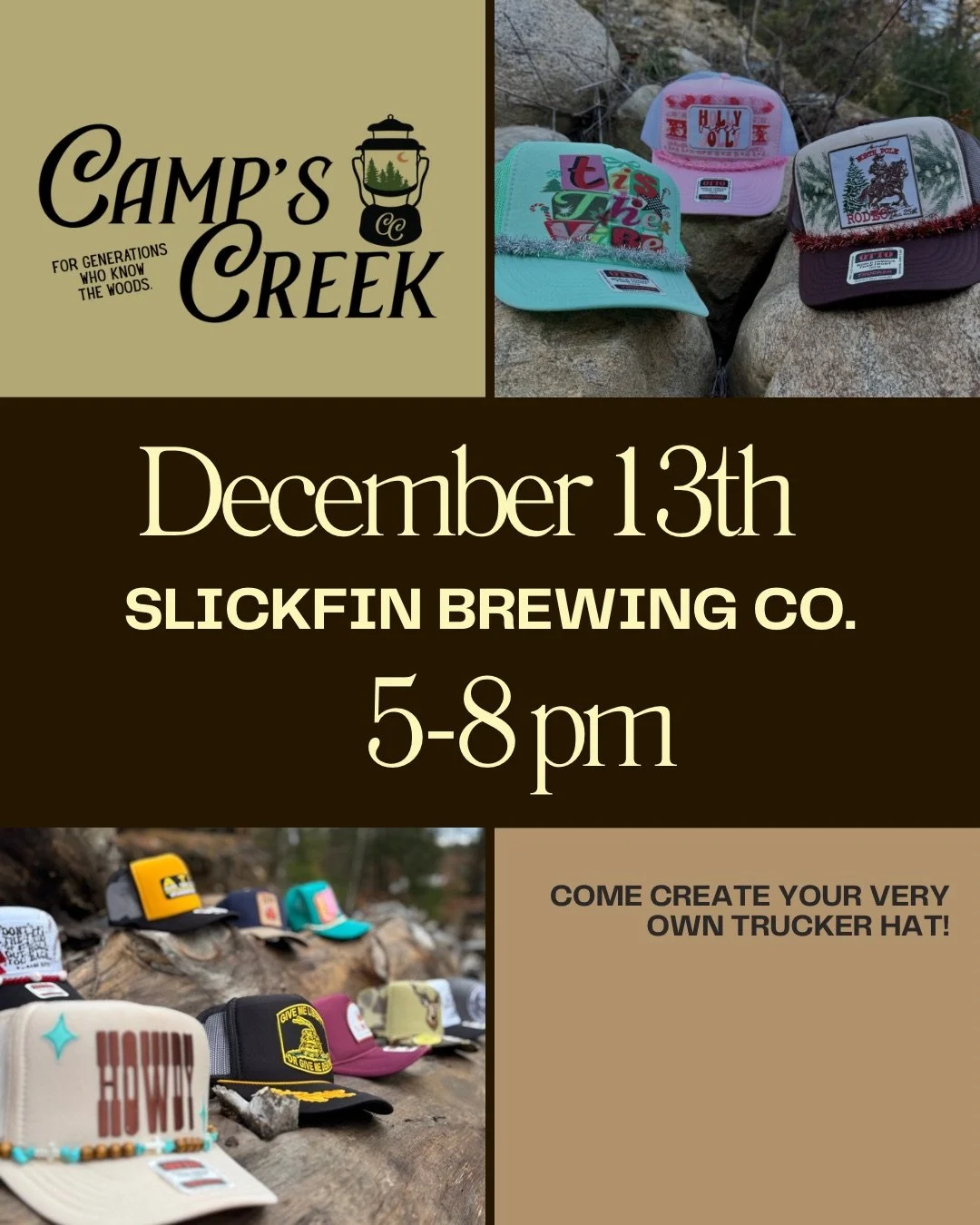 Camp’s Creek Hat Bar Pop-Up @ Slickfin Brewing Company