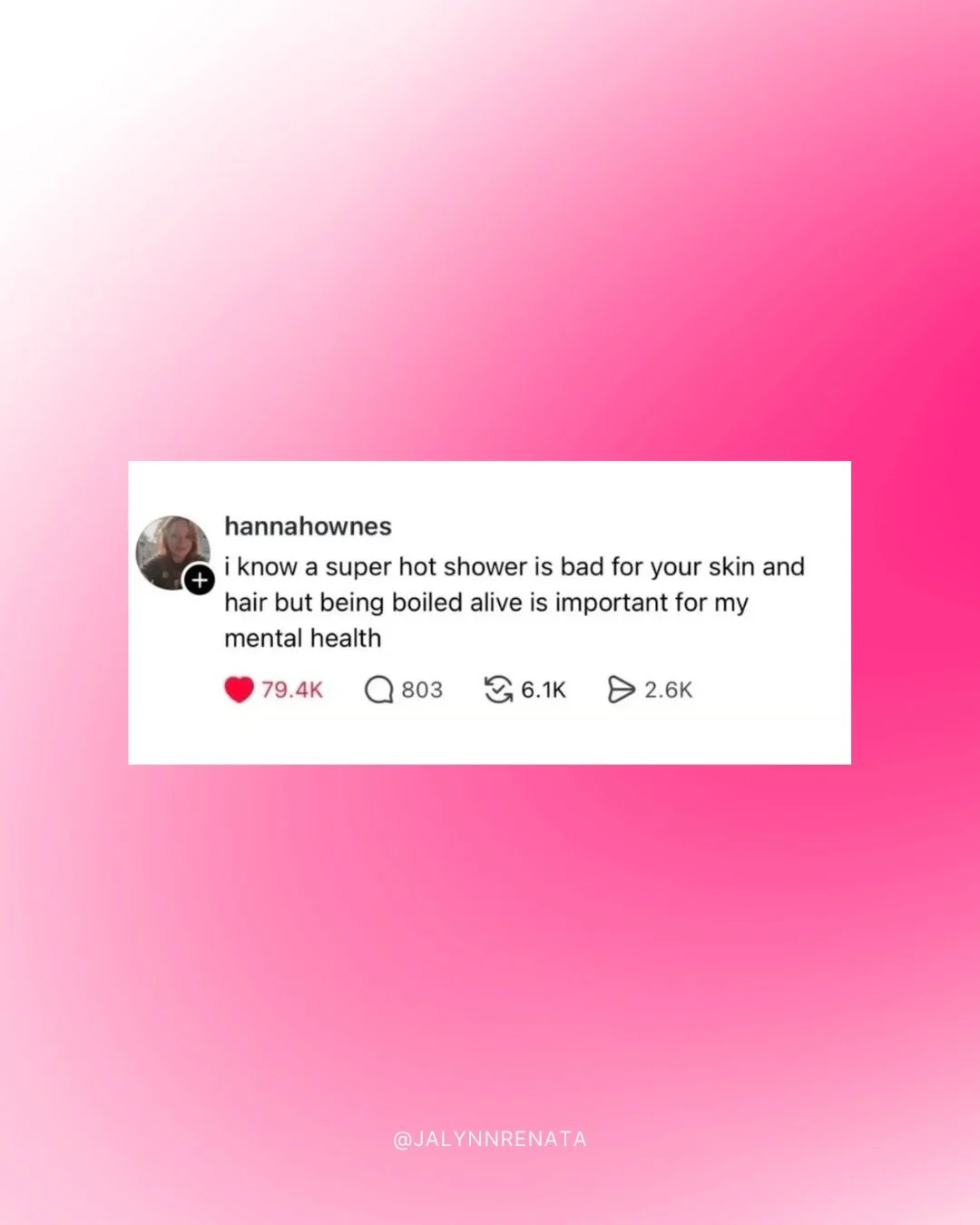 Boil me alive baby. 💁🏼&zwj;♀️✨

#WeeklyDump #MemeDump #QuoteDump #LaughThroughTheChaos #MentalHealth