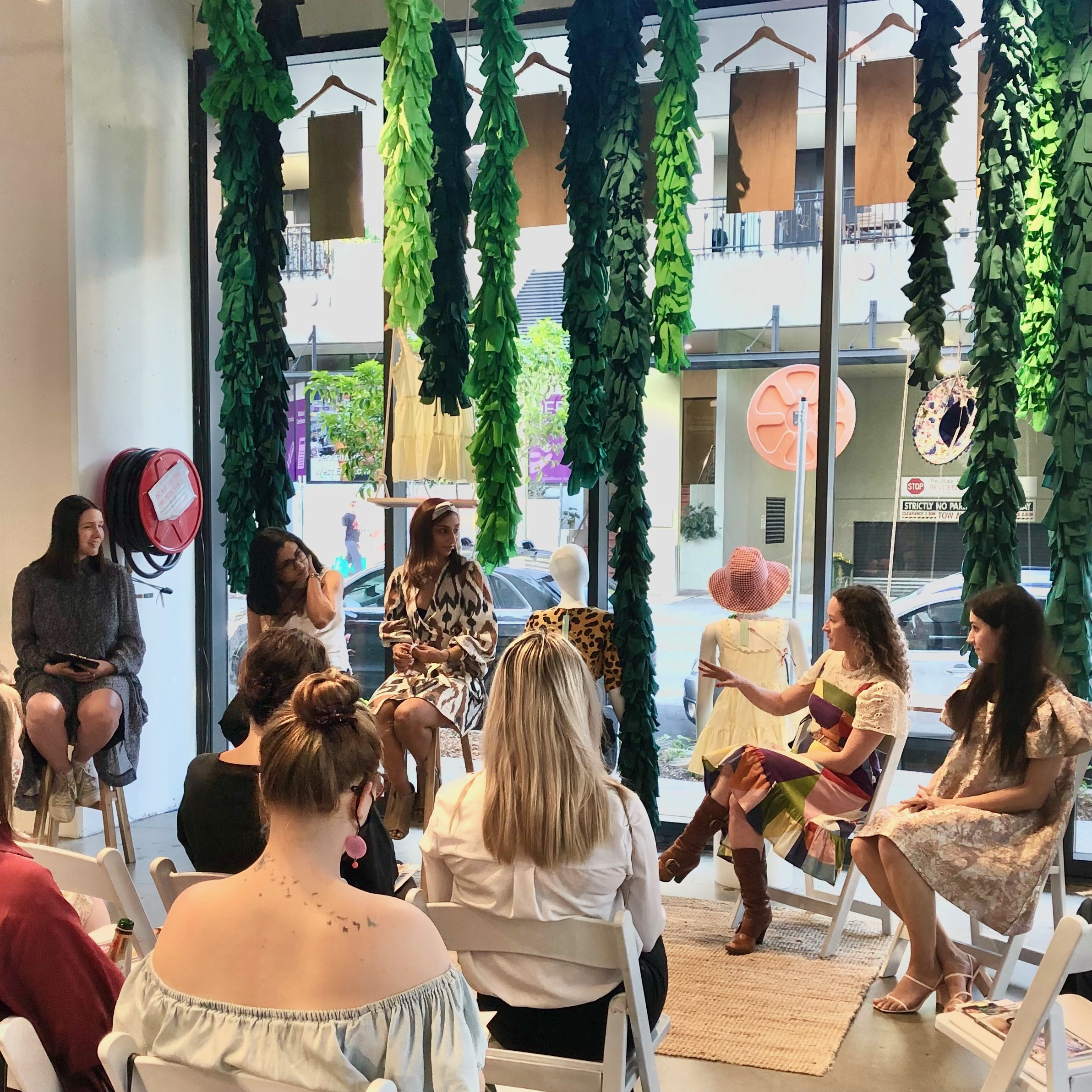 Panel discussion hosted by Britt's List on the topic of sustainability in fashion production