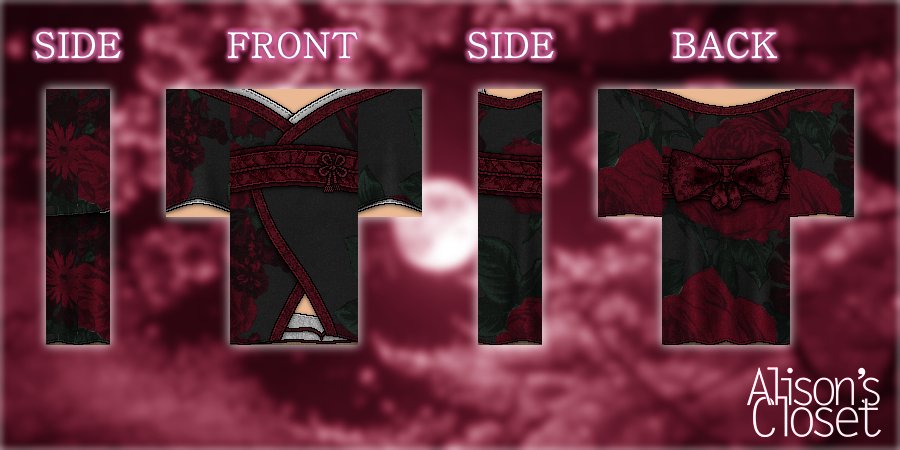 Oiran's Kimono - Black & Red Preview.png