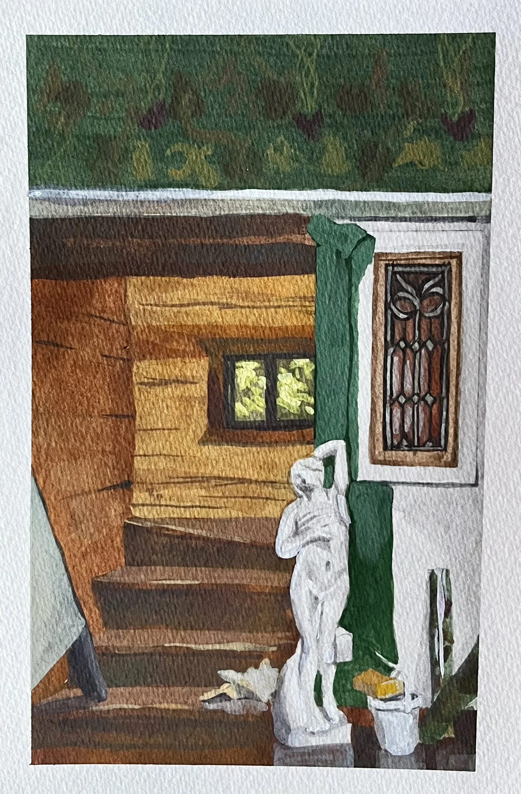 Village in the Making (2025), gouache on paper