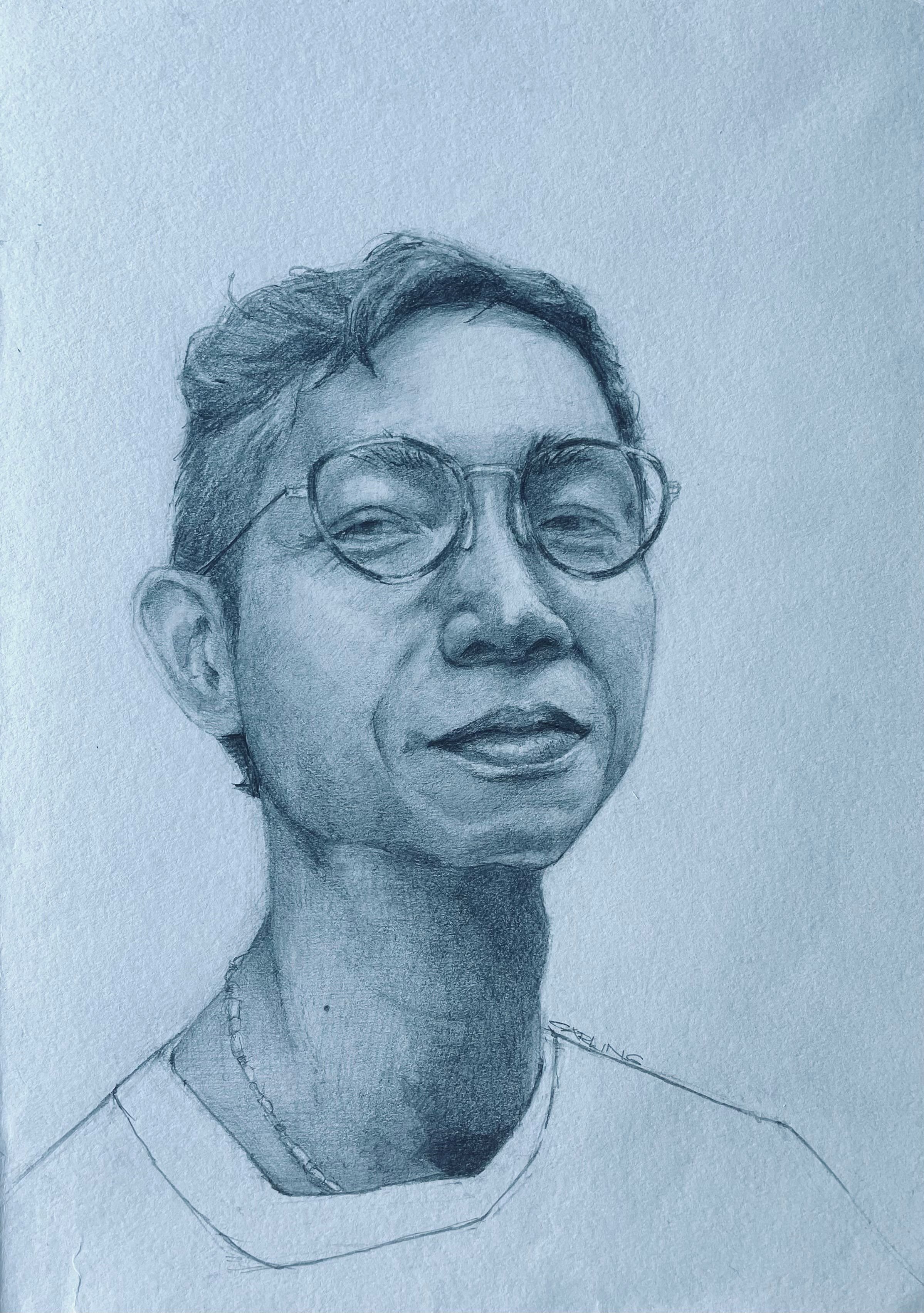 These Eyes Have Stories to Tell   Graphite on Toned Canson Paper