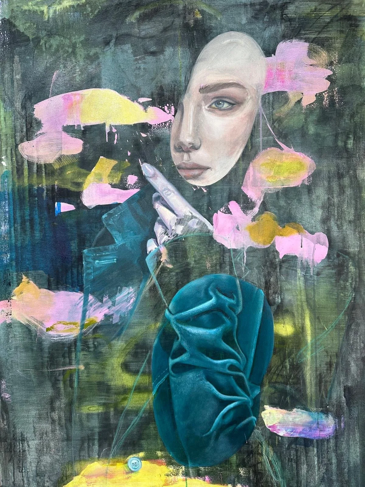 "SEEROSEN" 2025 | 140 X 100 cm | Acrylic/Charcoal on canvas
