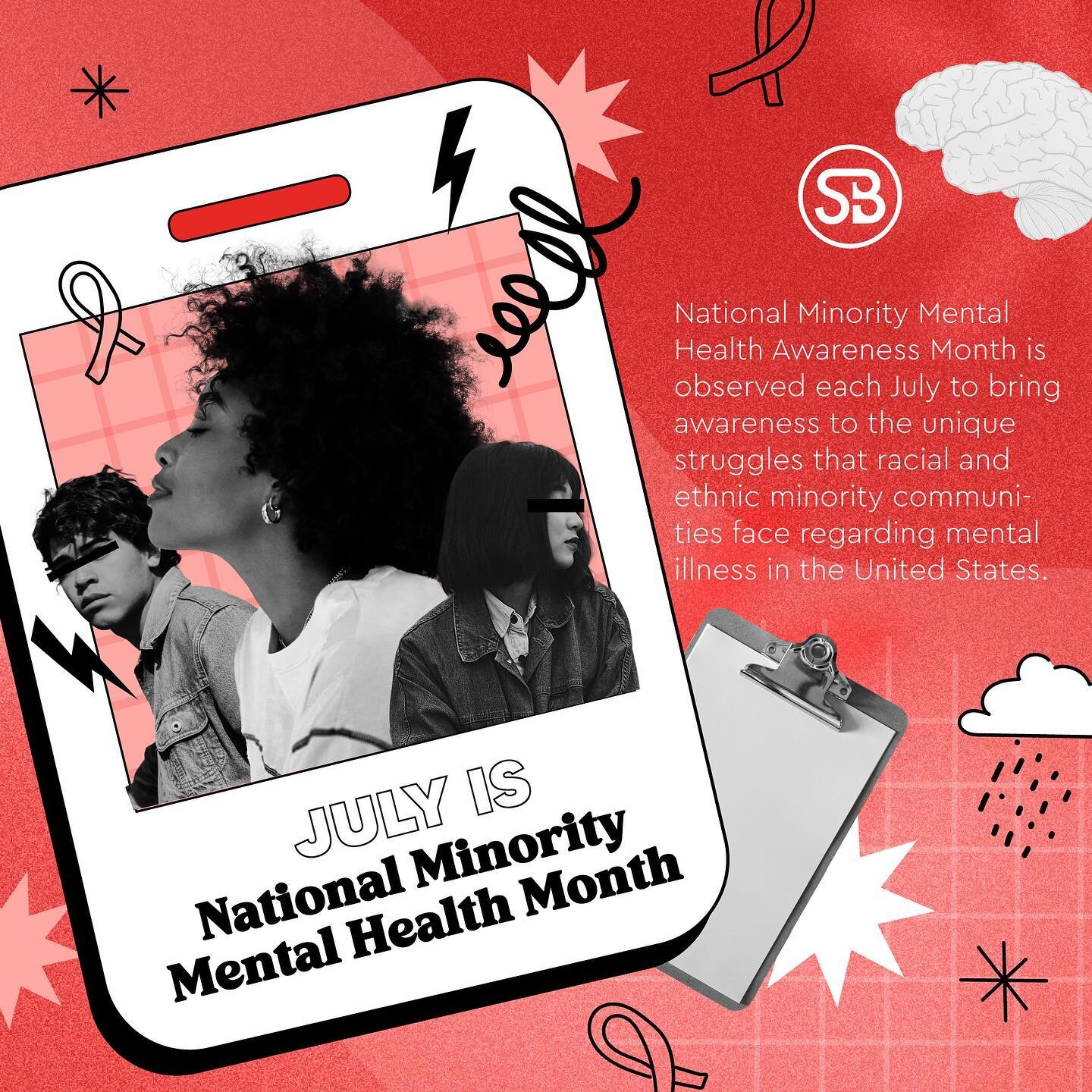 July is Minority Mental Health Month. 

According to @AFSP, &quot;Members of the BIPOC (Black, Indigenous, and People of Color) communities, and other minorty groups often face disproportionate inequitities in care, support or mental health services 