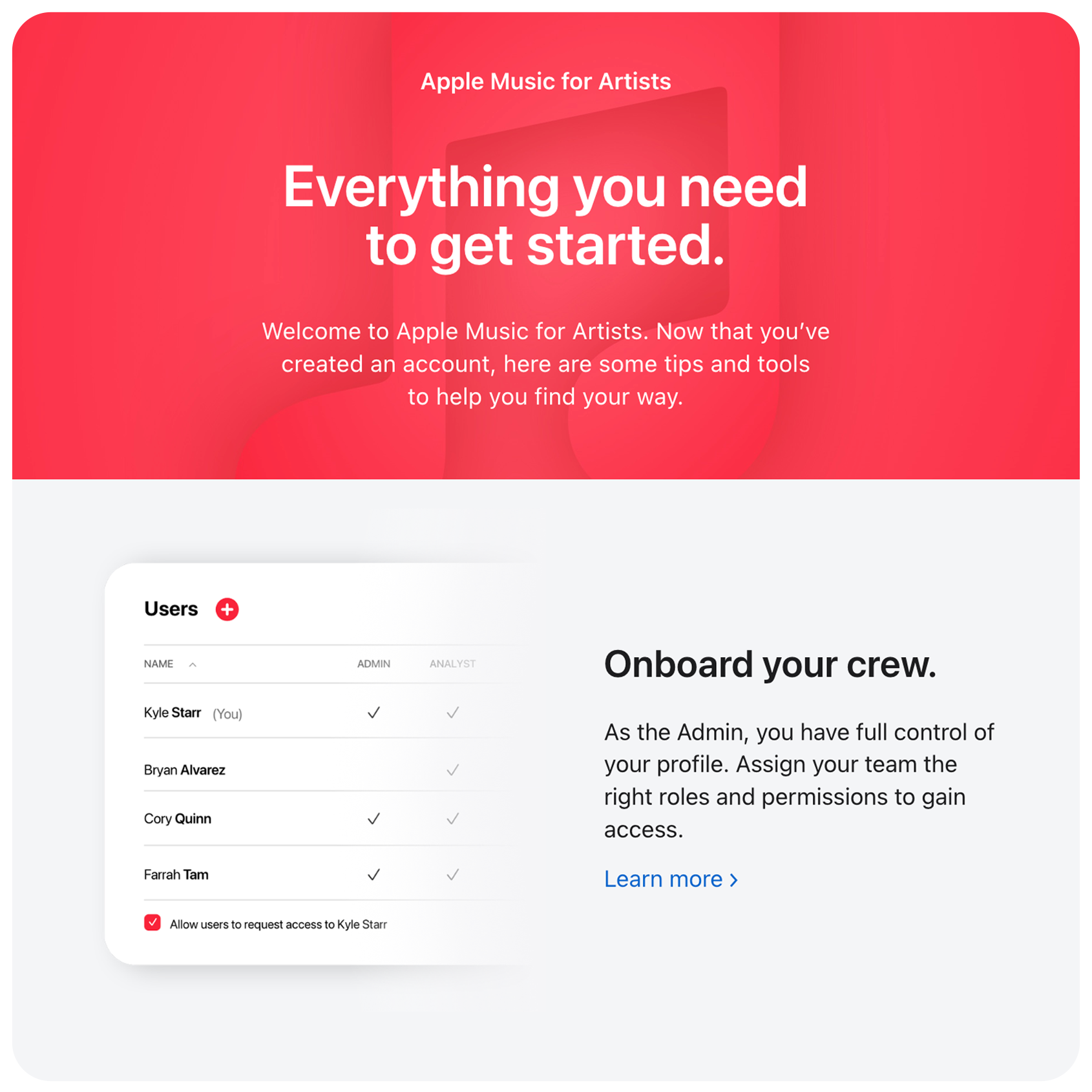 Onboarding Campaign #1 (Artists)