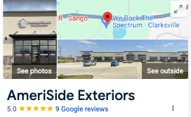 amerisisde exteriors clarksville tn business store front