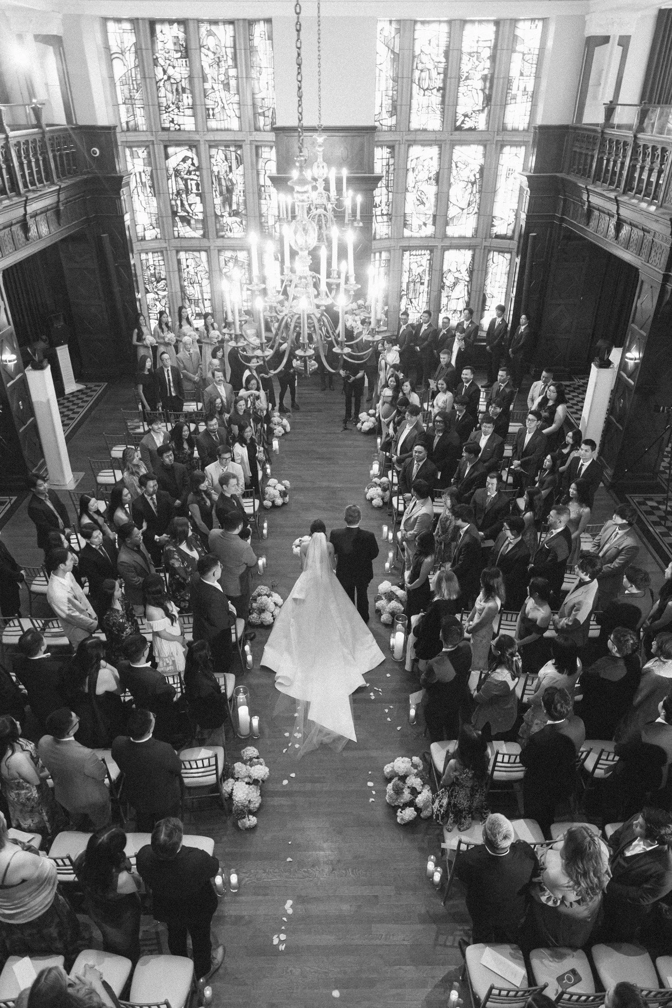 Hotel Kansas City Tudor Ballroom Wedding Ceremony by Monphotography
