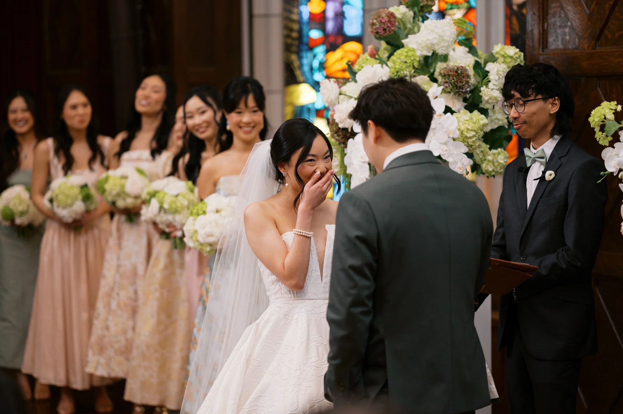 Hotel Kansas City Tudor Ballroom Wedding Ceremony by Monphotography