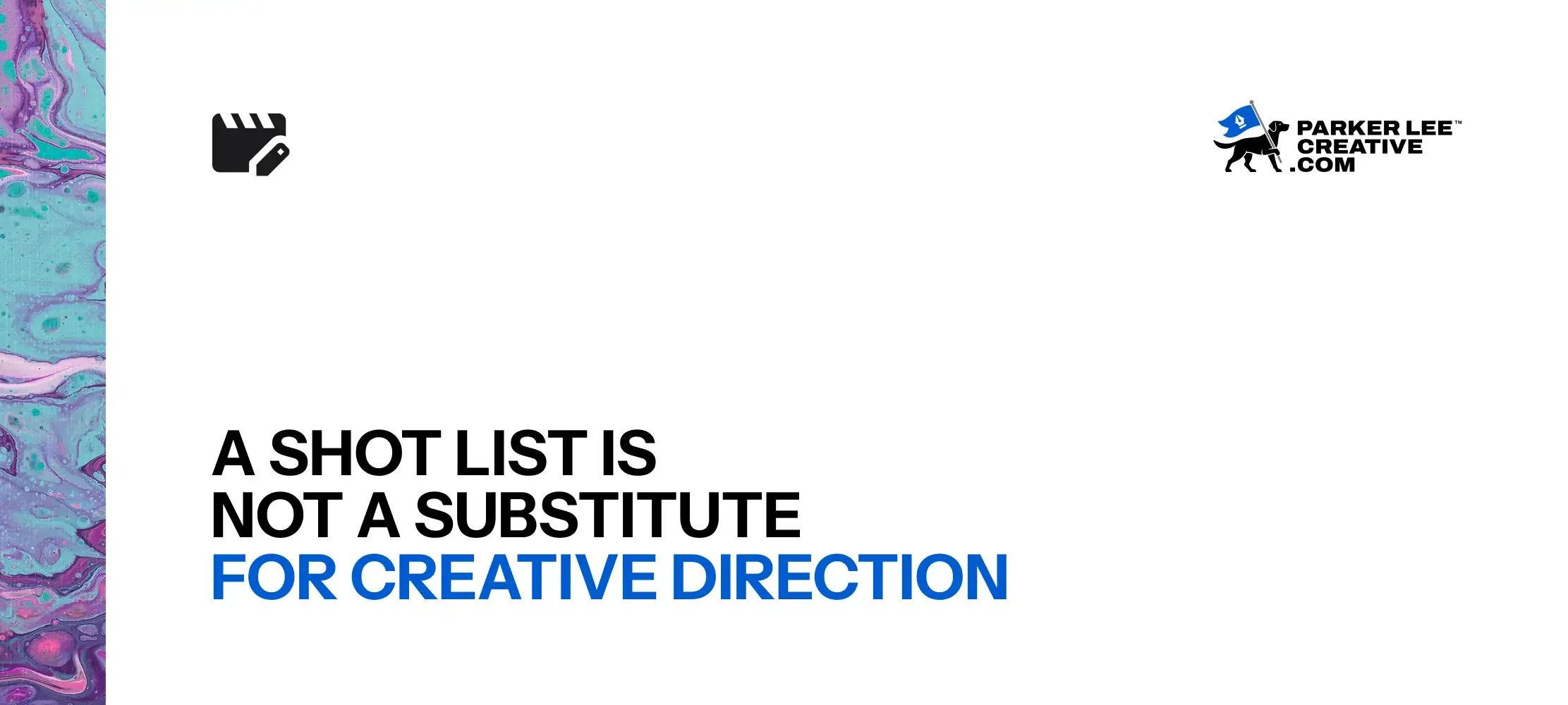 Photo and video creative direction article header graphic