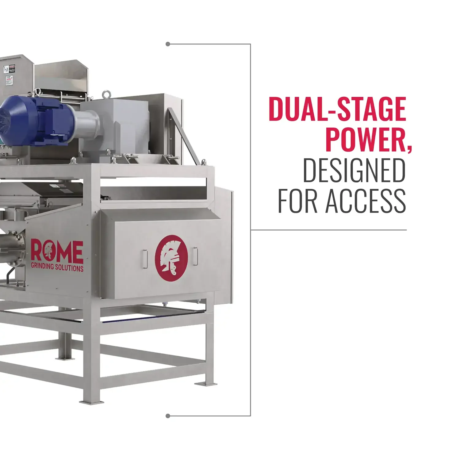 Rome Grinding Solutions dual-stage grinder product graphic