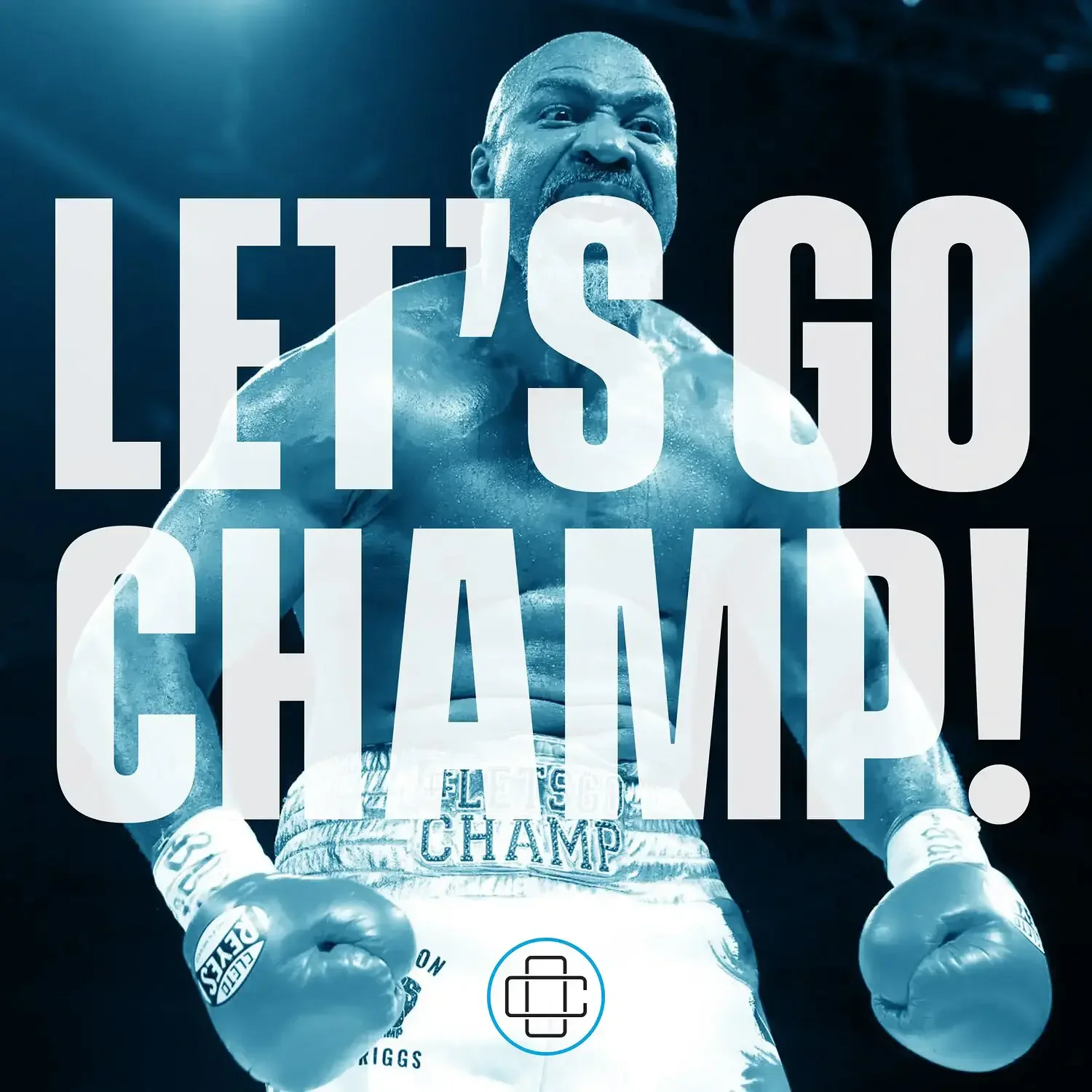 Let’s Go Champ athlete campaign graphic
