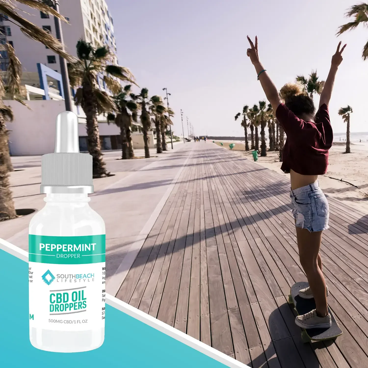 South Beach Lifestyle CBD drops skateboard campaign