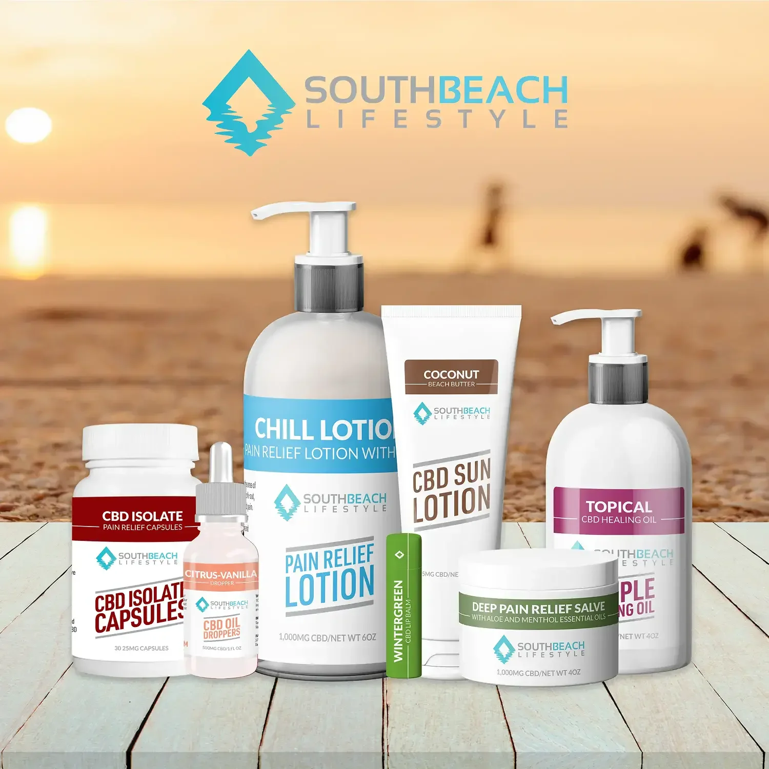 South Beach Lifestyle CBD product line at the beach