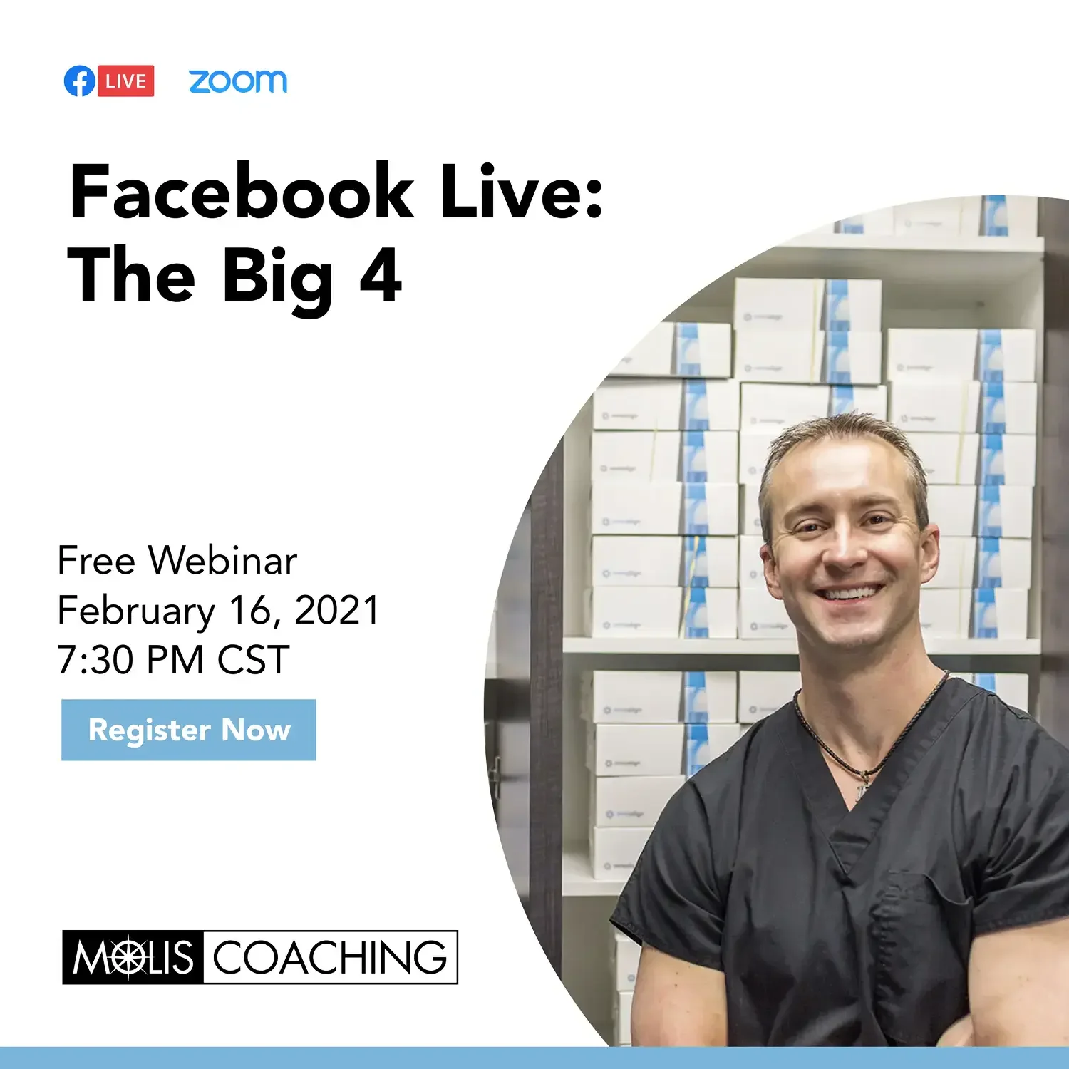 Molis Coaching Facebook Live event graphic