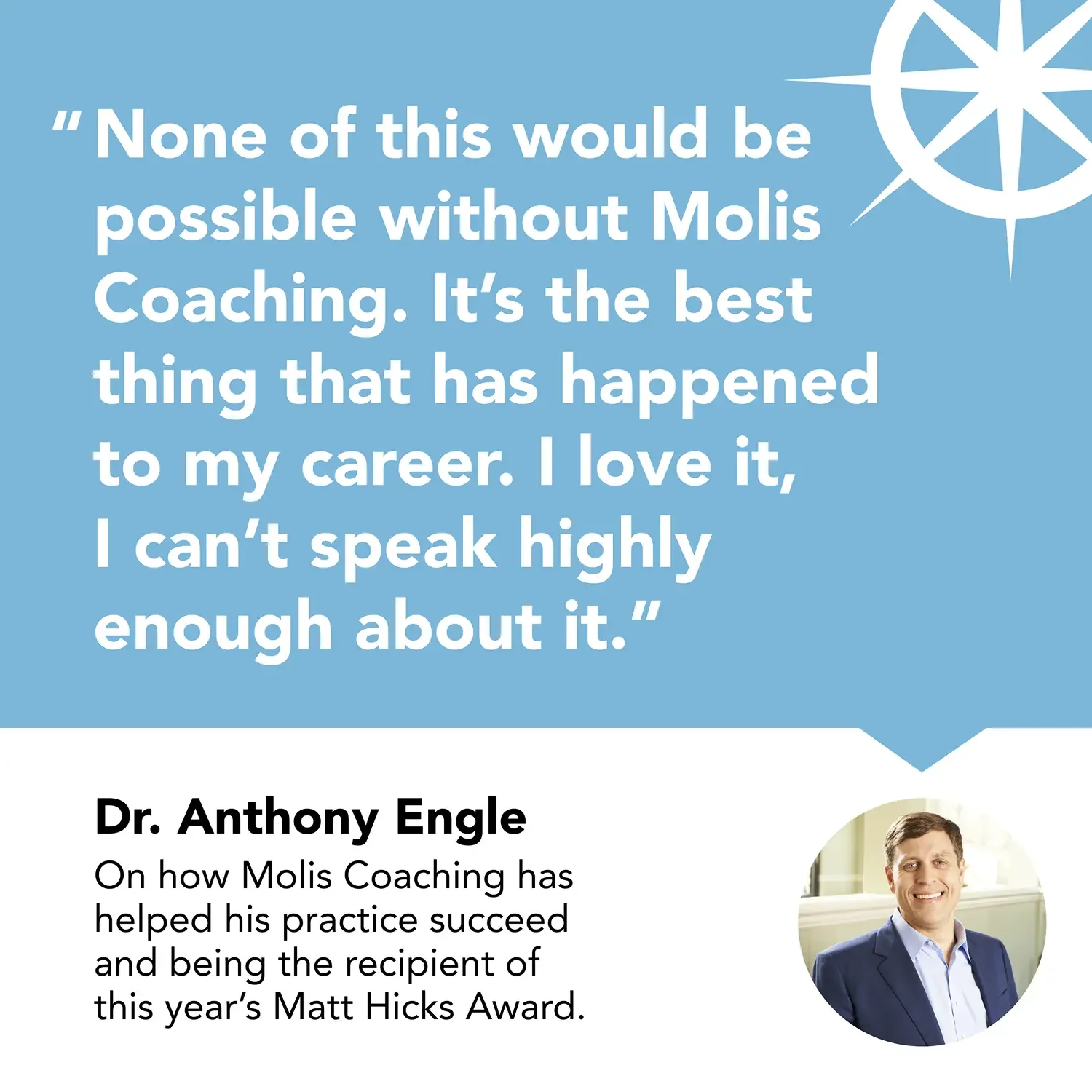 Molis Coaching client testimonial graphic