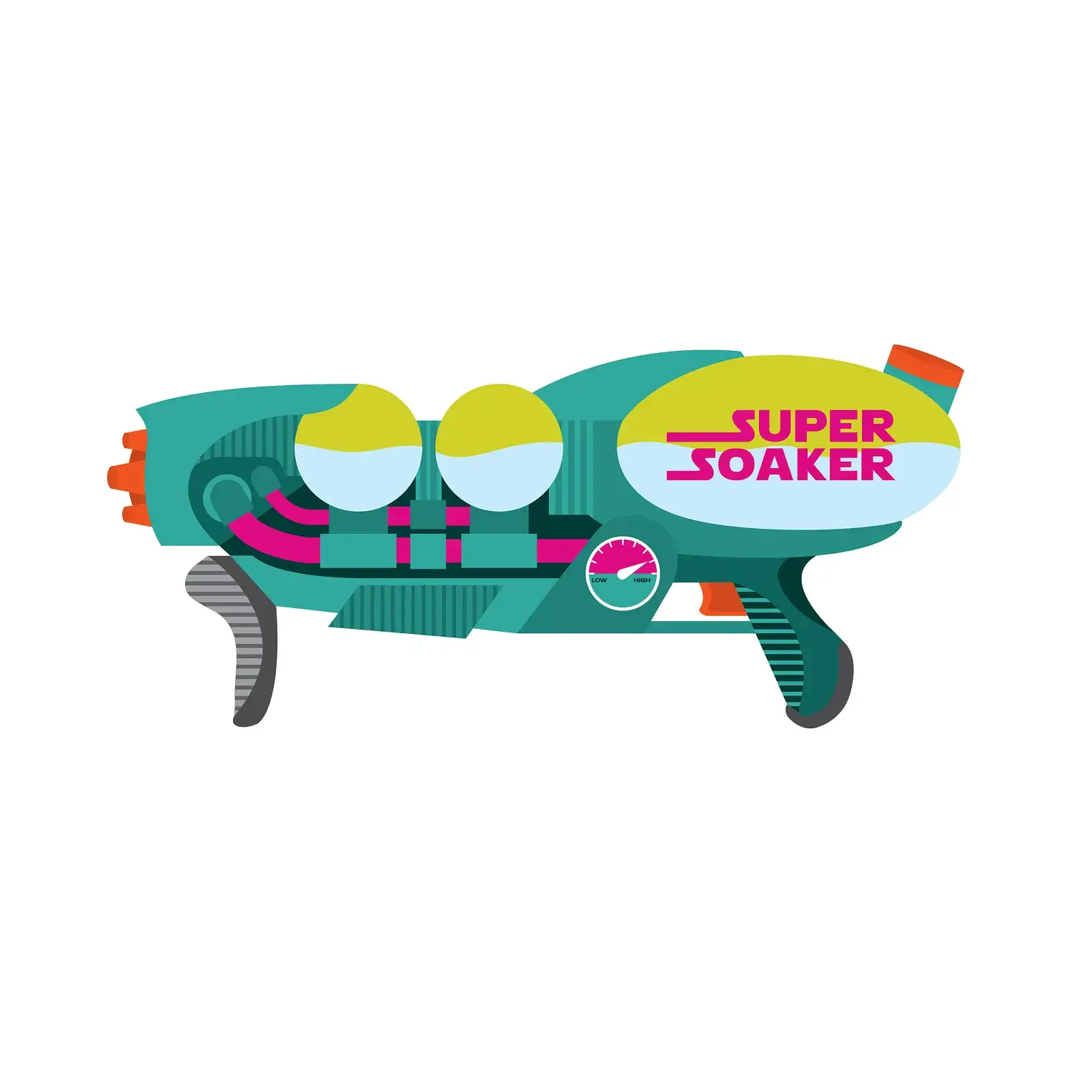 Colorful Super Soaker water blaster
