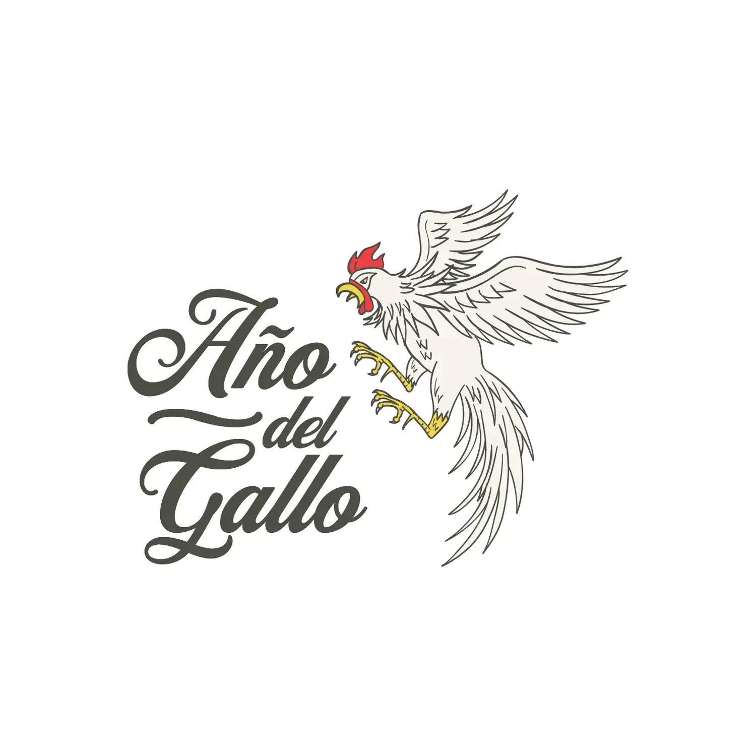 Año del Gallo rooster logo