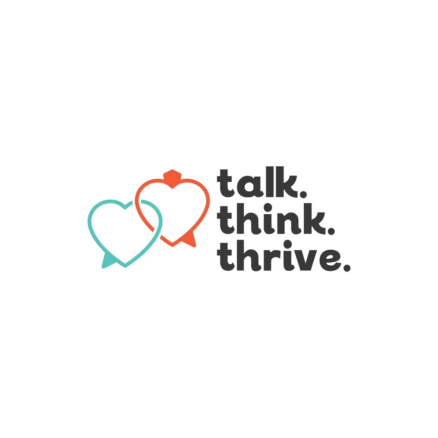 talk. think. thrive. community program logo