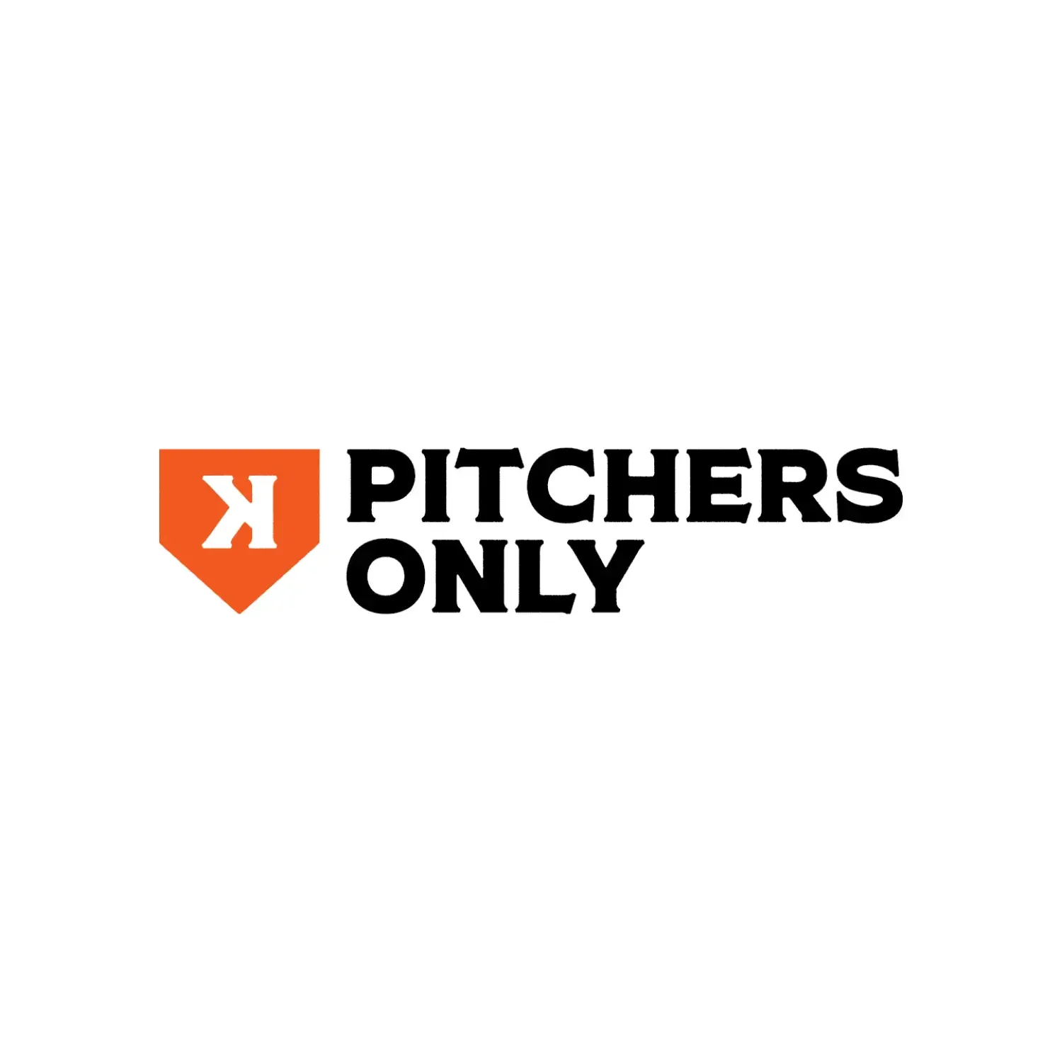 Pitchers Only baseball logo