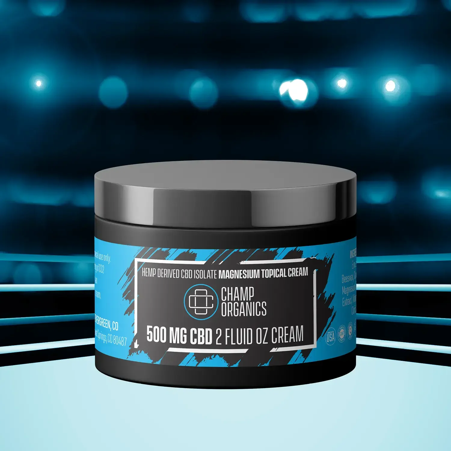 Champ Organics CBD topical cream jar