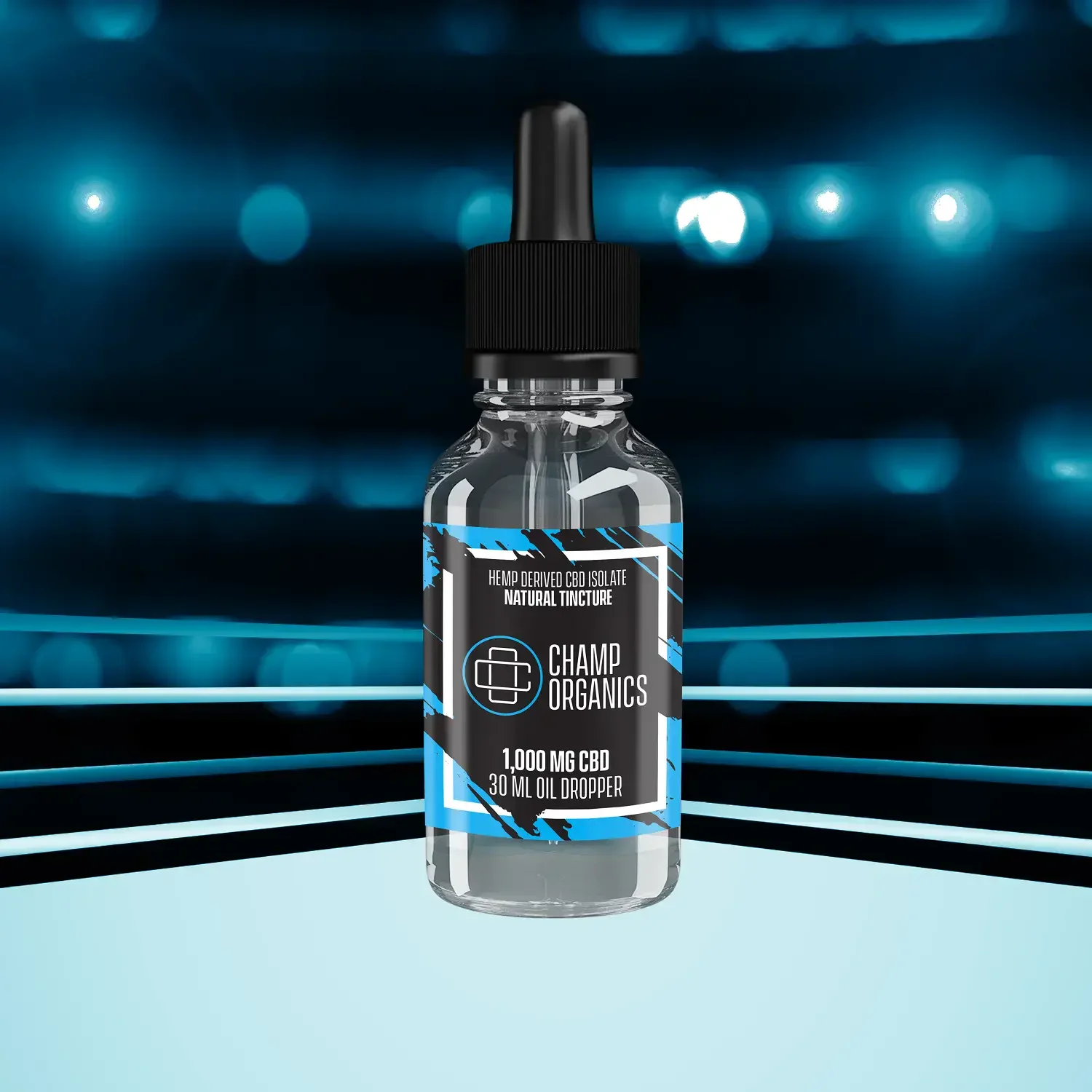 Champ Organics CBD tincture dropper bottle