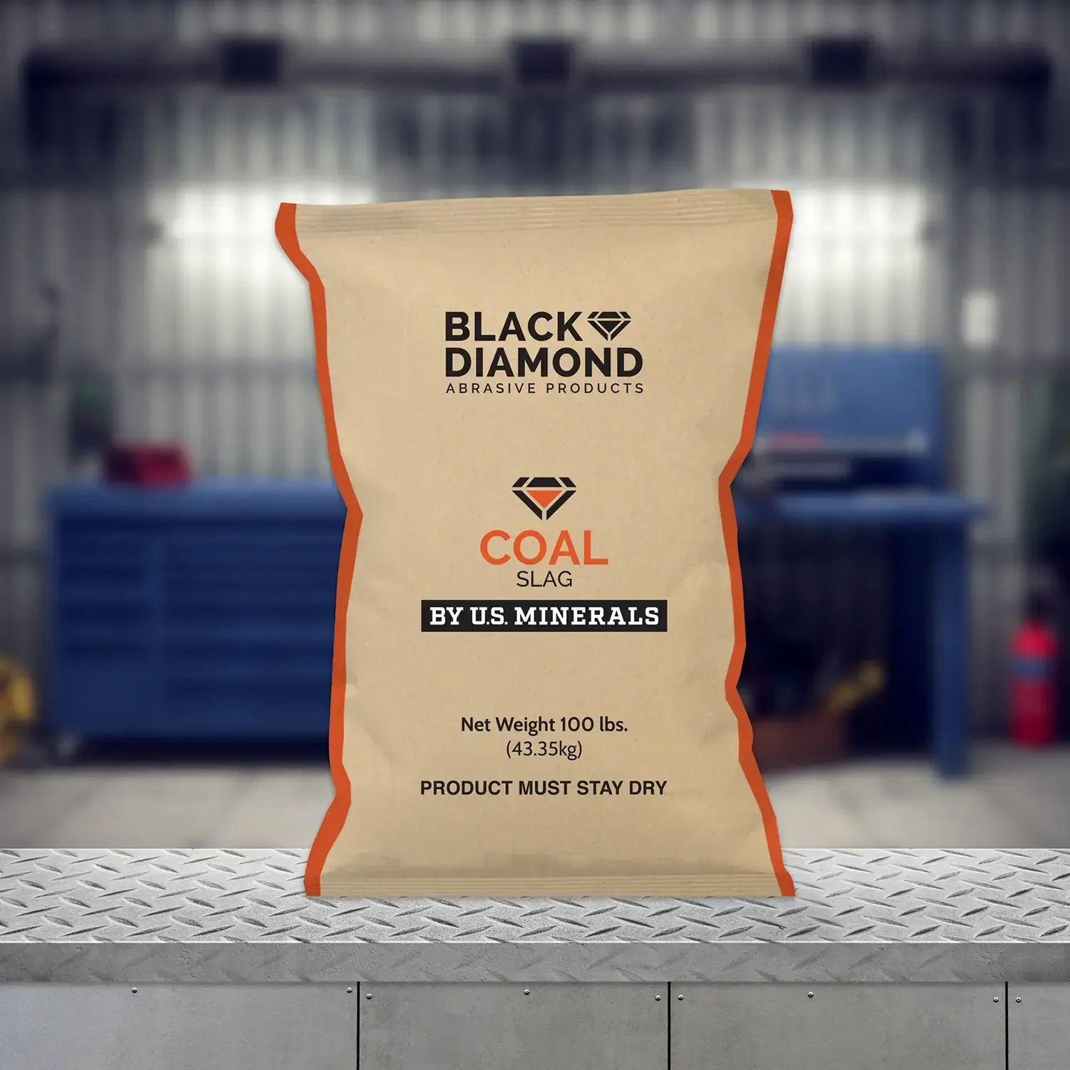 Black Diamond Coal Slag abrasive product bag