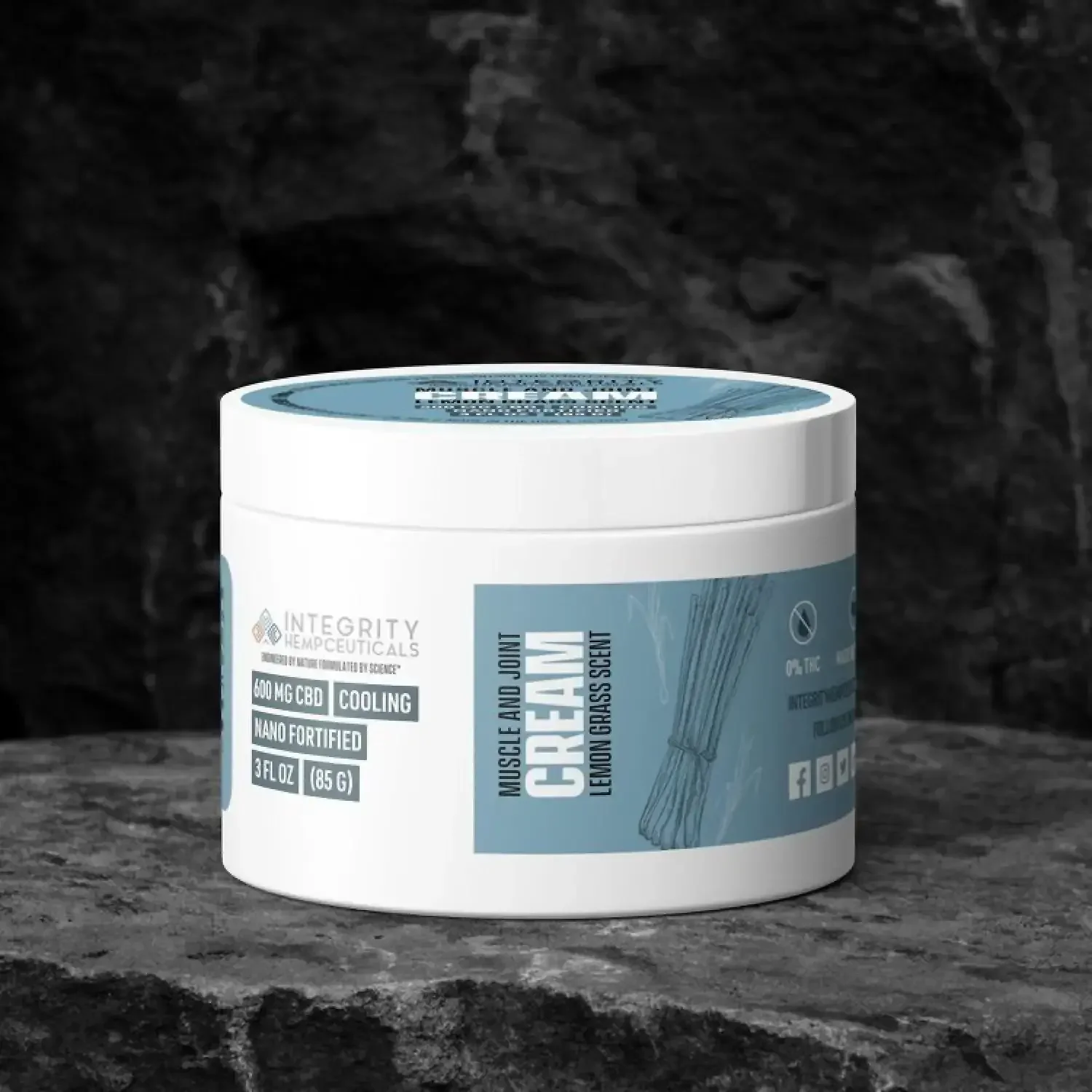 Equine muscle and joint cooling cream jar