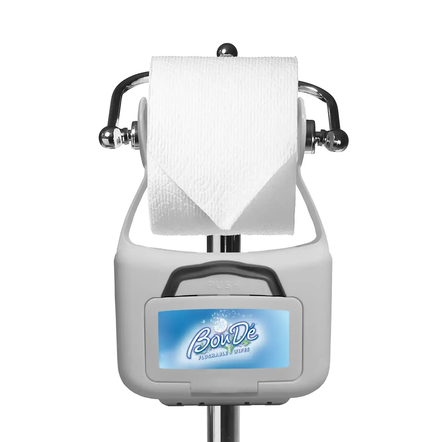 BrasDe compact paper towel dispenser with roll installed