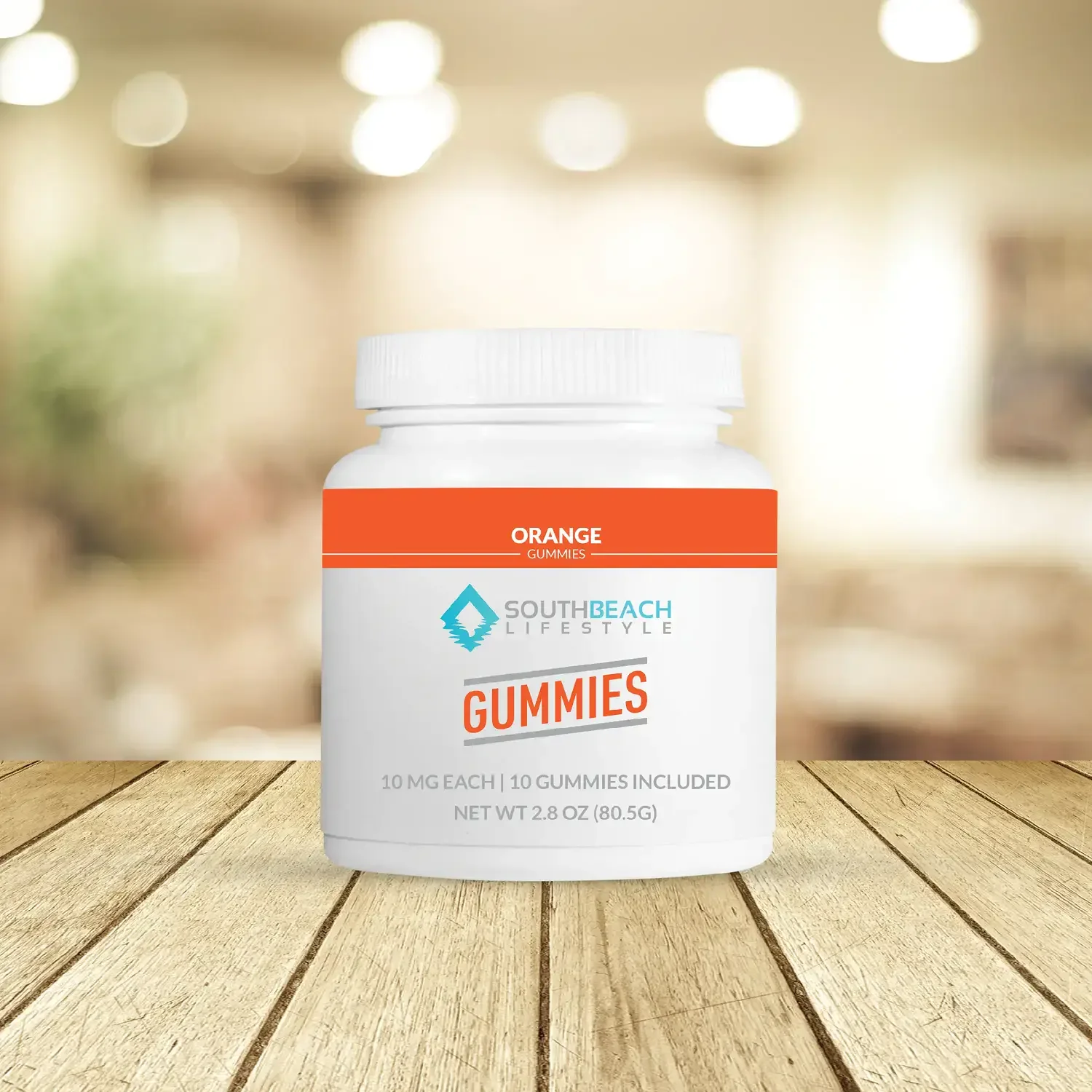 South Beach Lifestyle orange gummies bottle