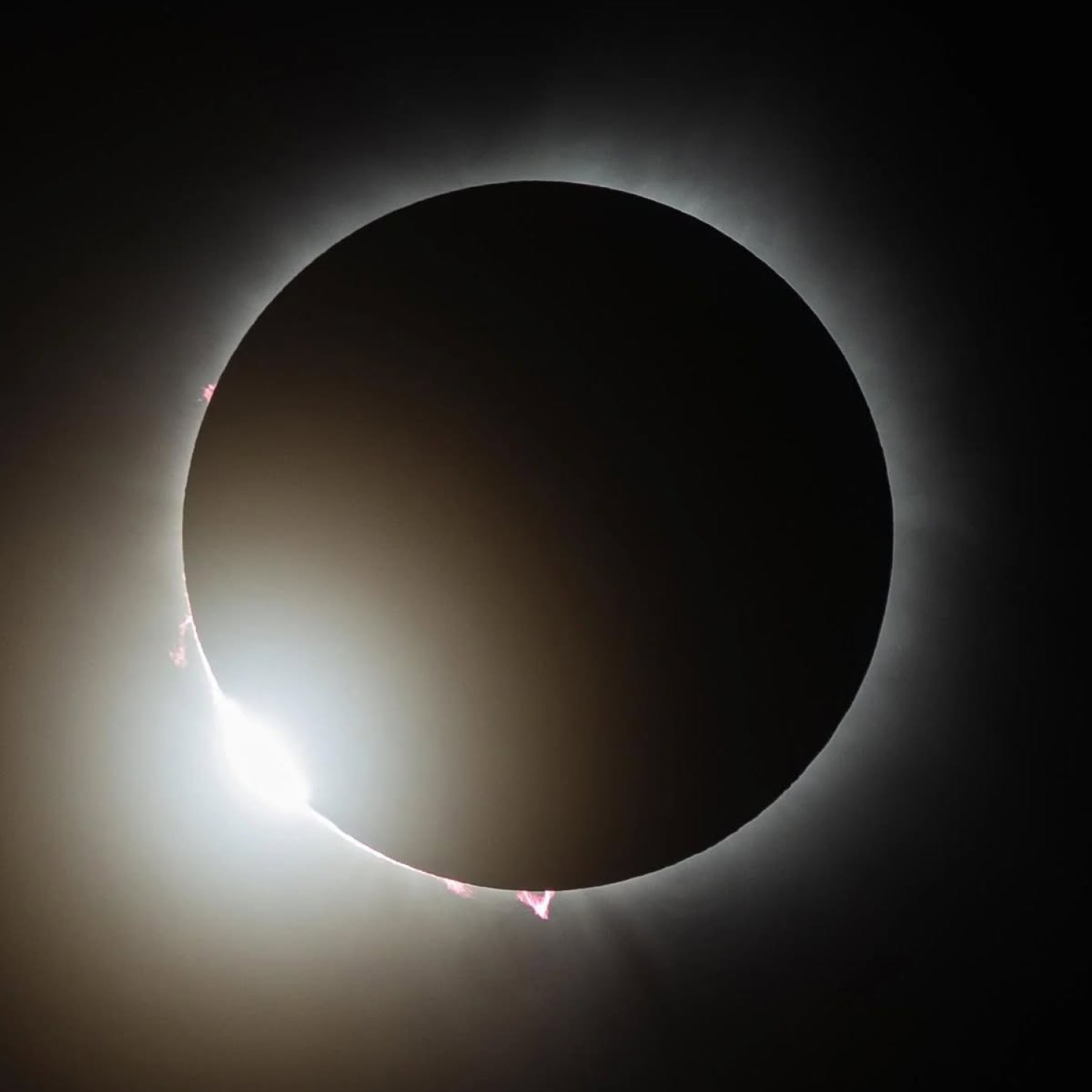 Diamond-ring phase of a solar eclipse