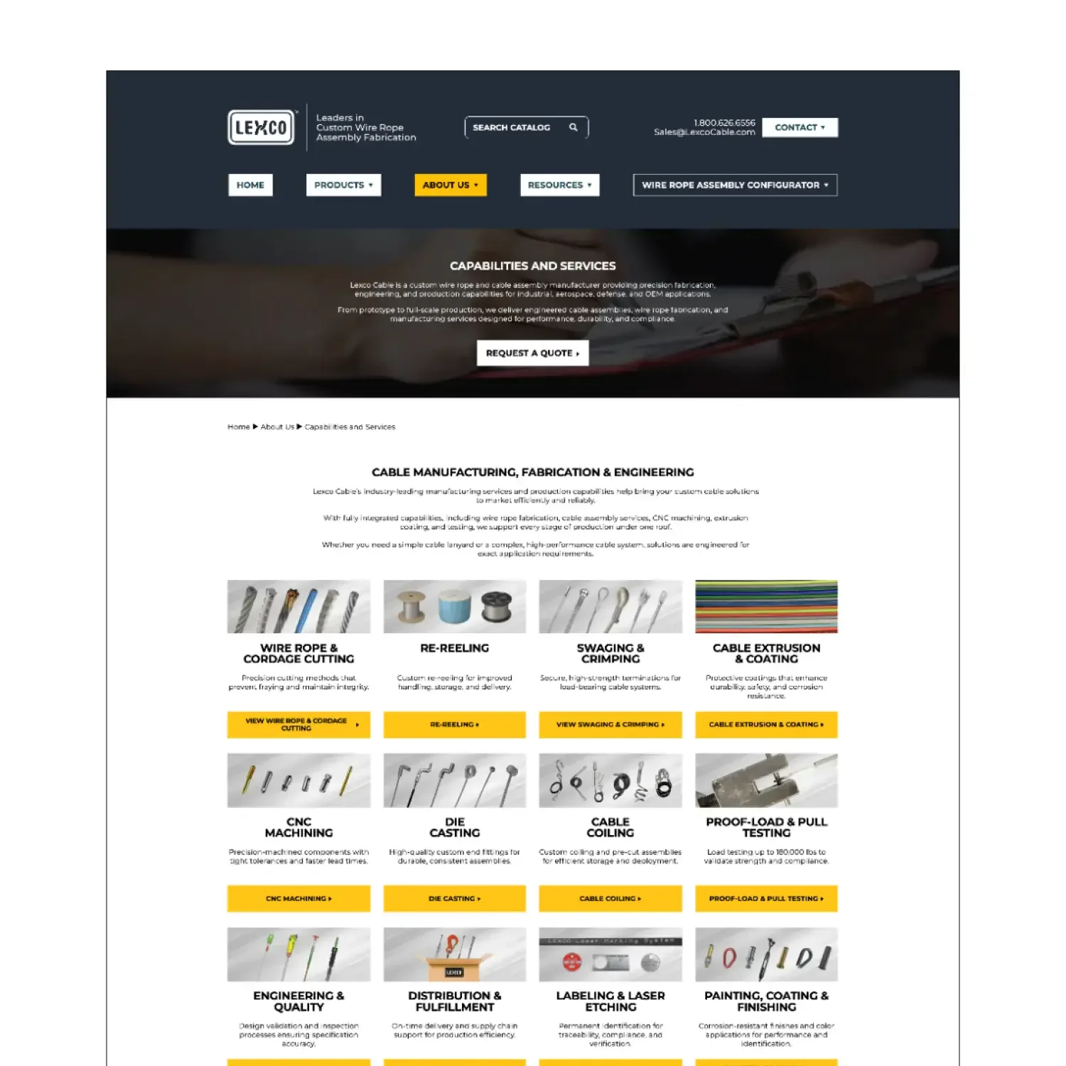 LEXCO cable manufacturing website 4