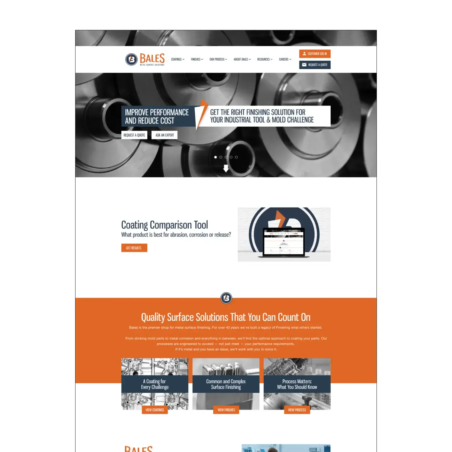 Bales Metal Surface Solutions website 2