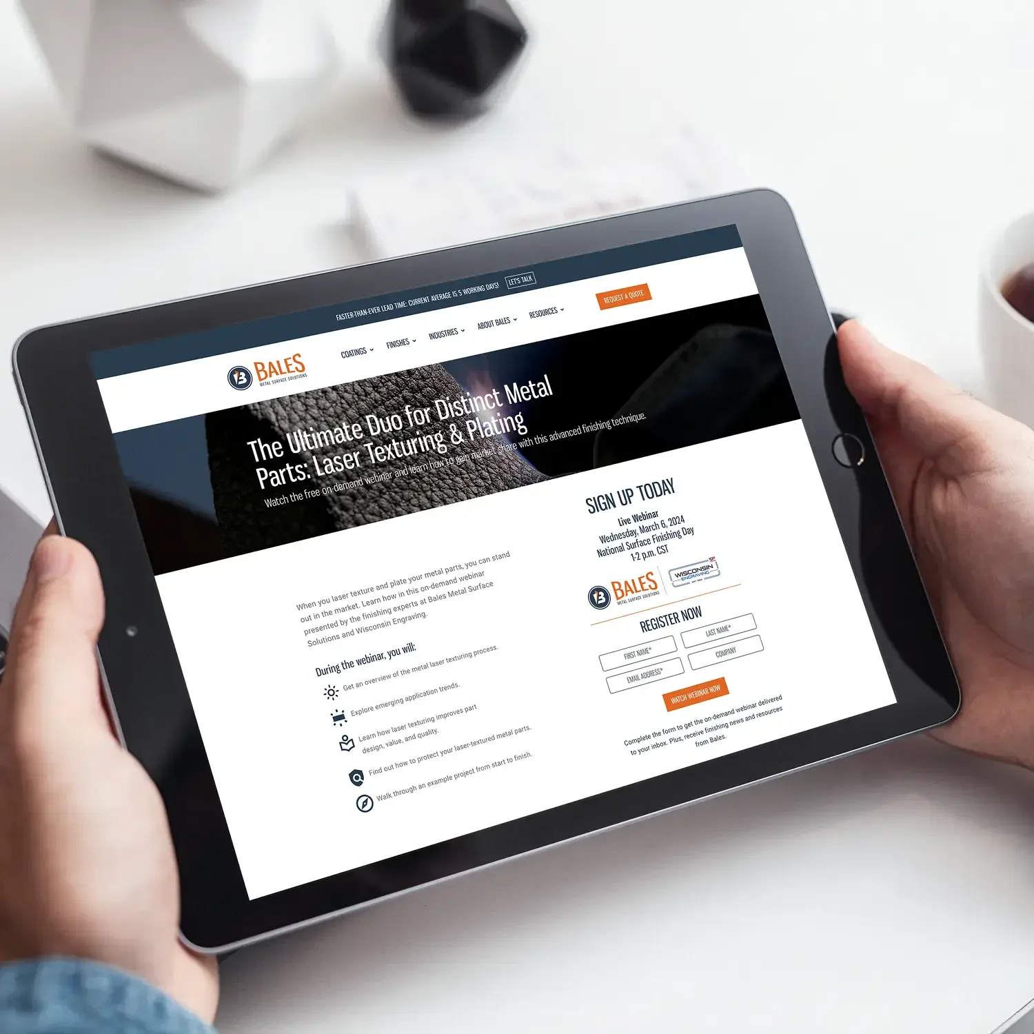 Bales Metal Surface Solutions website 3
