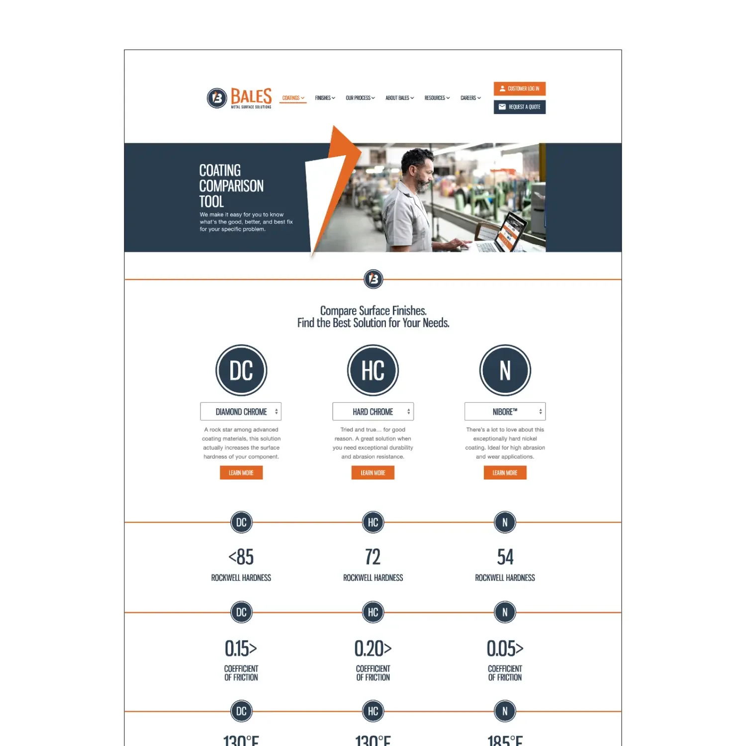 Bales Metal Surface Solutions website 4