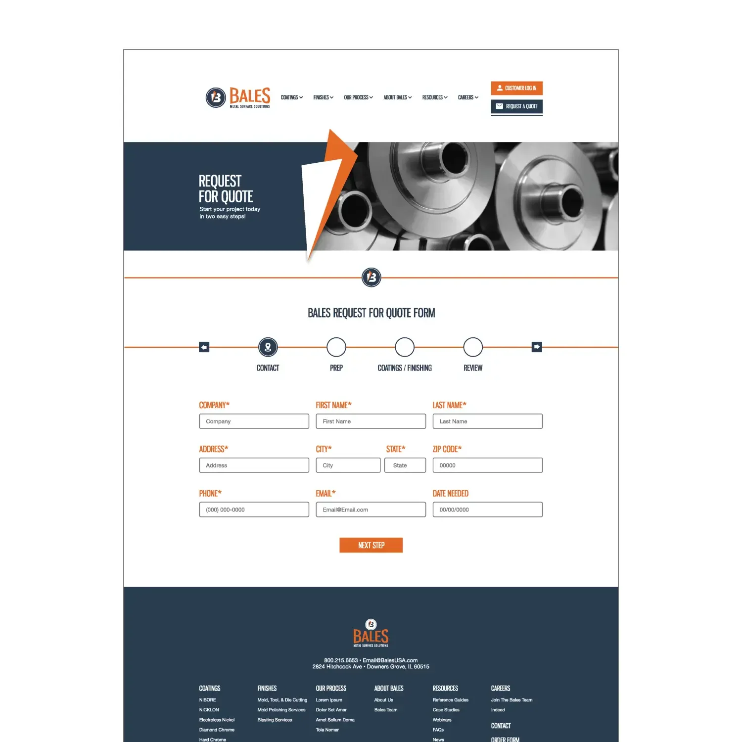 Bales Metal Surface Solutions website 6