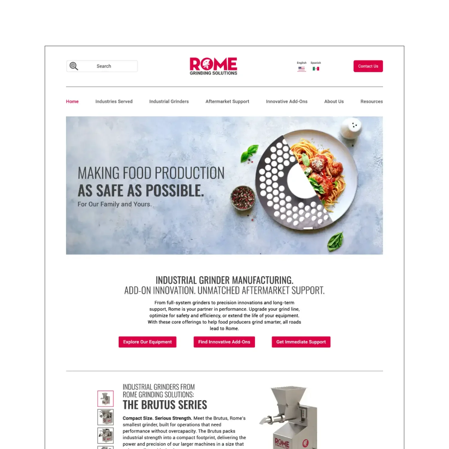 Rome Grinding Solutions website 2