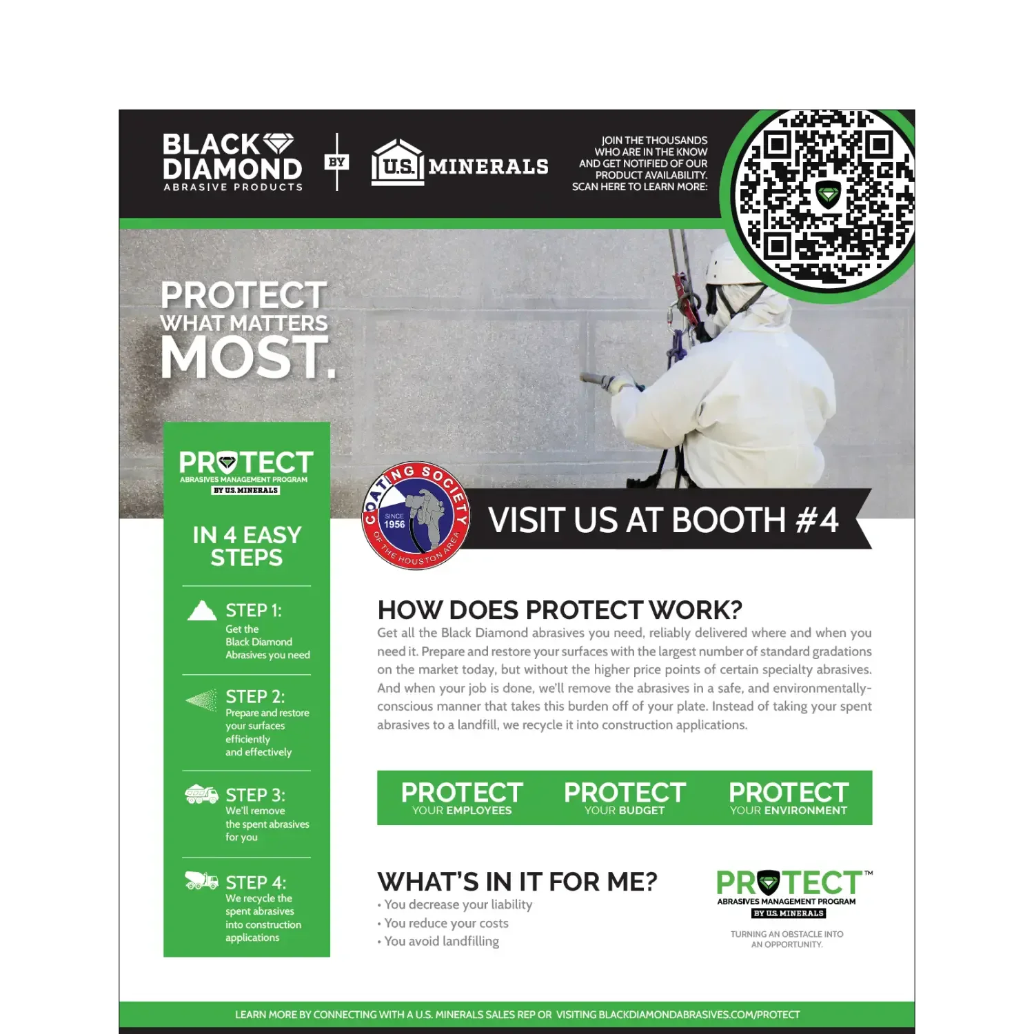 Black Diamond and U.S. Minerals Protect trade show flyer