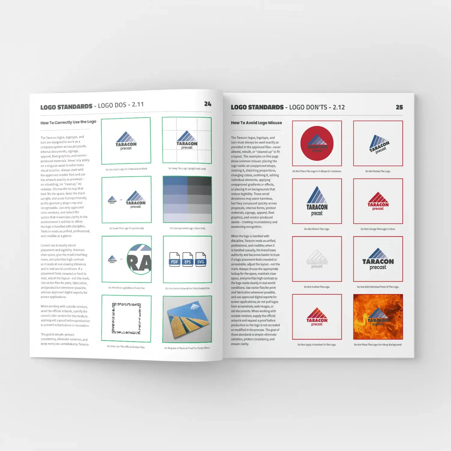 Terracon Precast brand identity examples