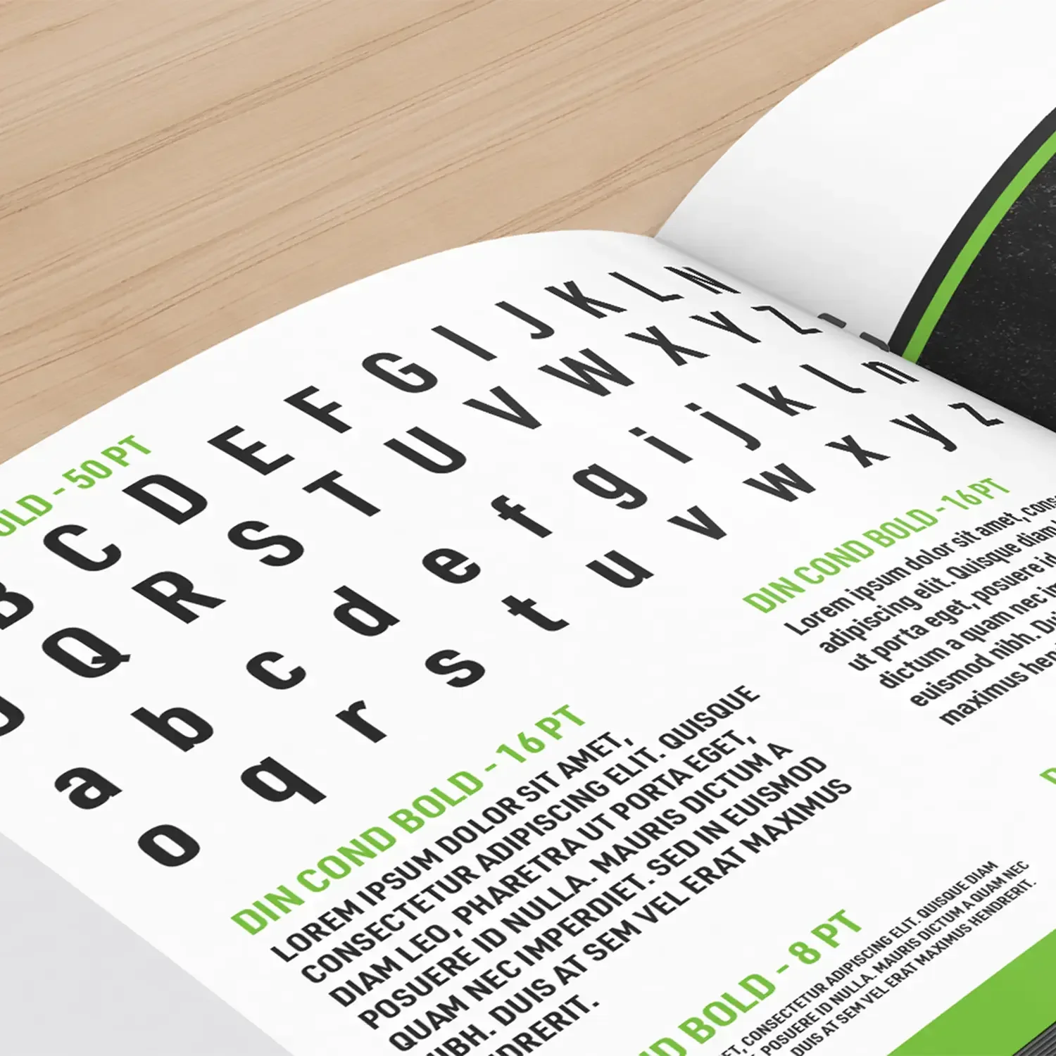 DIN Condensed typography specimen
