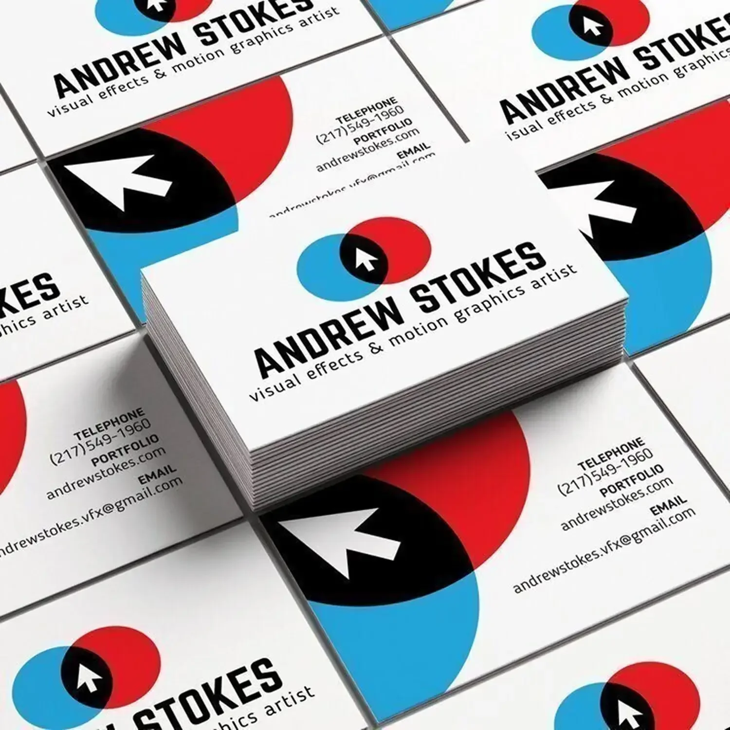 Andrew Stokes visual effects business cards